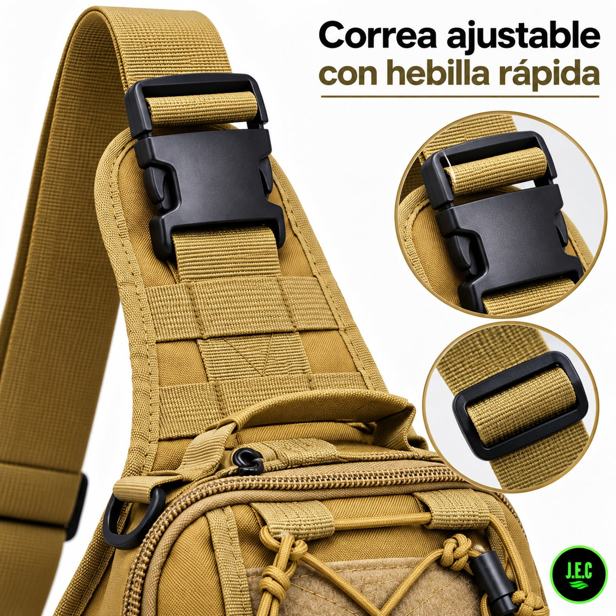 Bolso Táctico Tipo Bandolera Oxford 600D con Sistema MOLLE