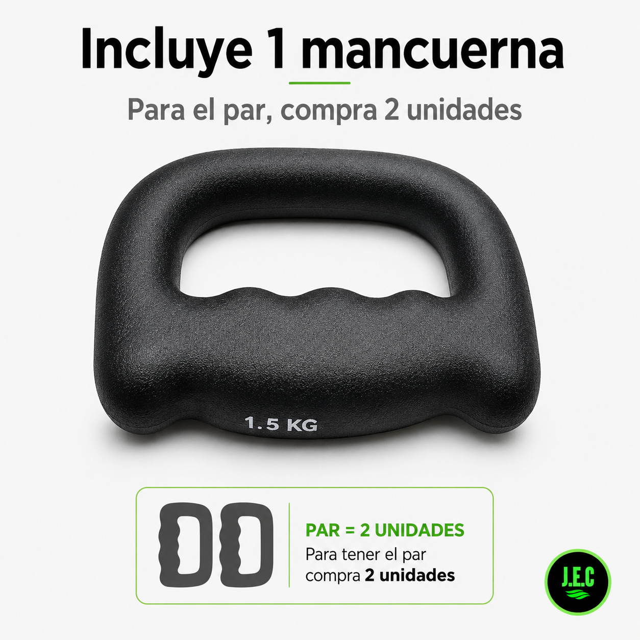 Mancuerna Ergonómica de 1.5 kg con Agarre Integrado