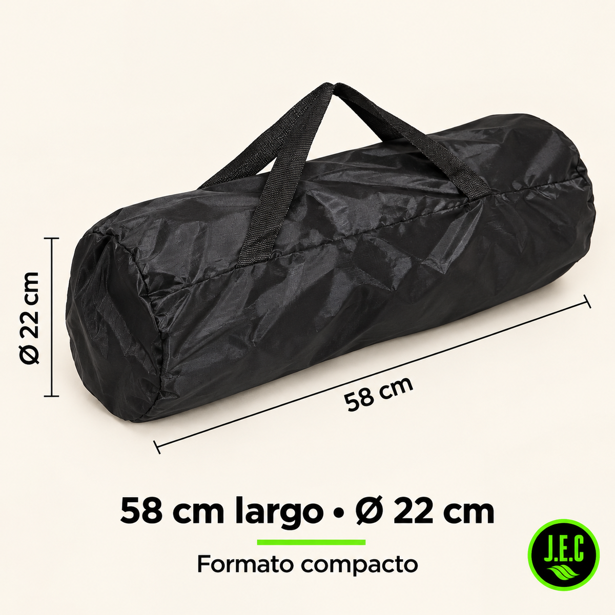 Mesa Plegable Camping Grande 95x56x52 cm Enrollable