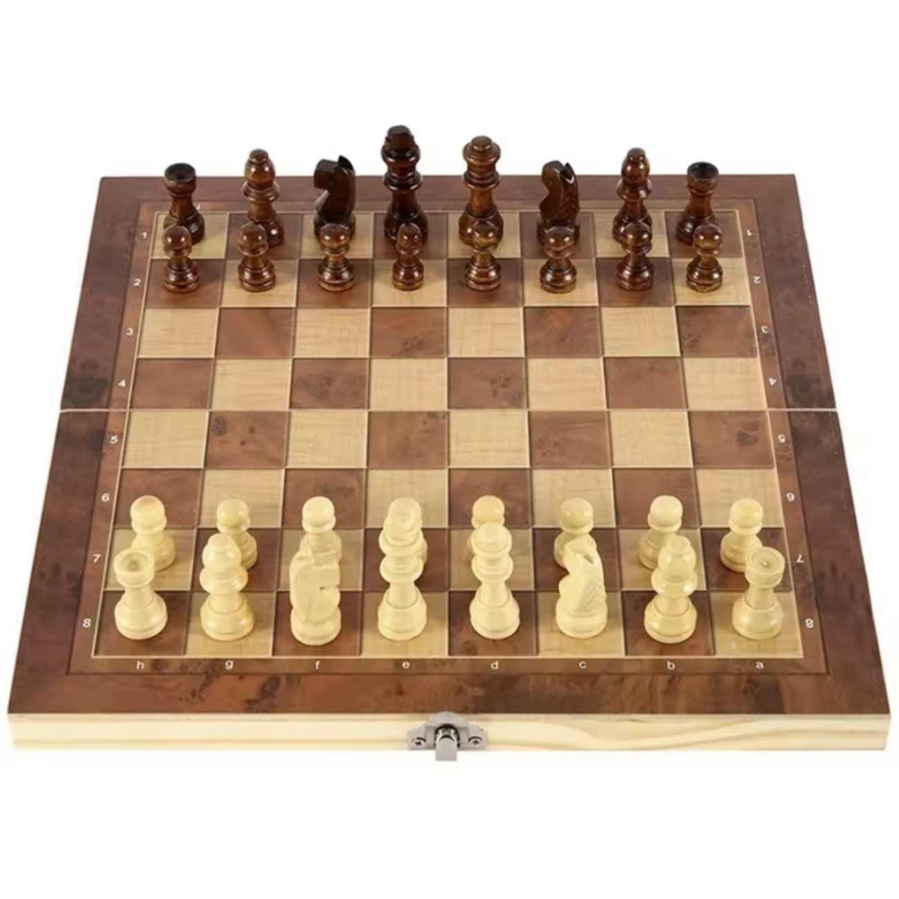 Ajedrez 3 En 1 Madera 48x48 Cm Con Damas Y Backgammon GRANDE