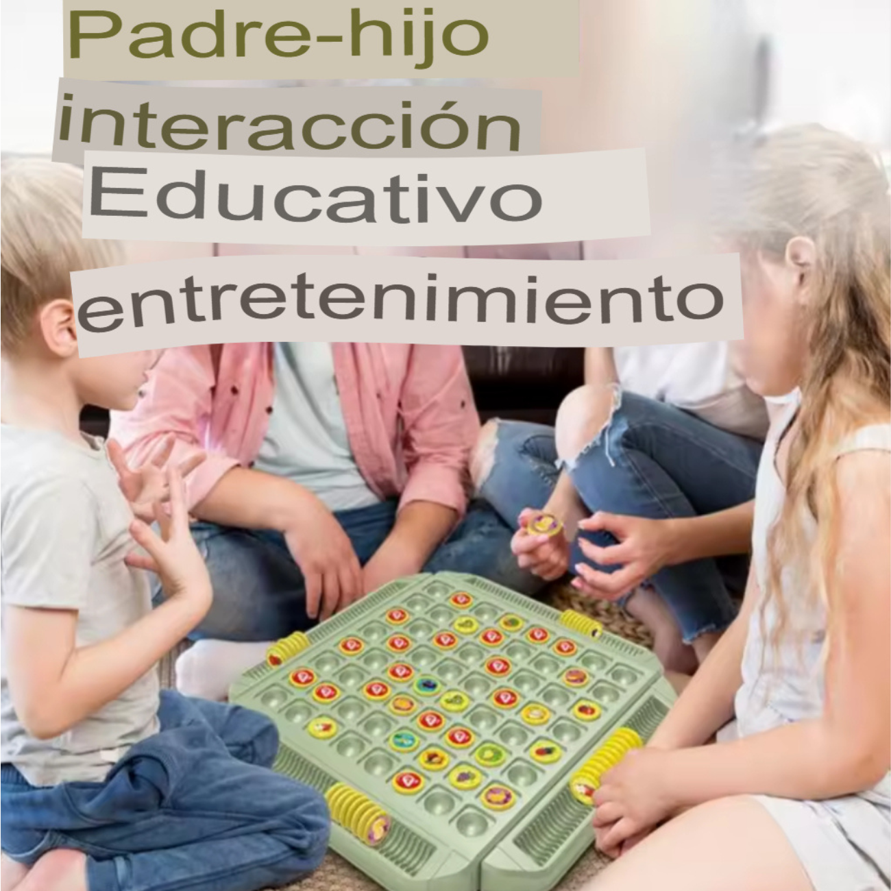 Juego De Memoria Familiar Con Tablero Y Fichas Educativo