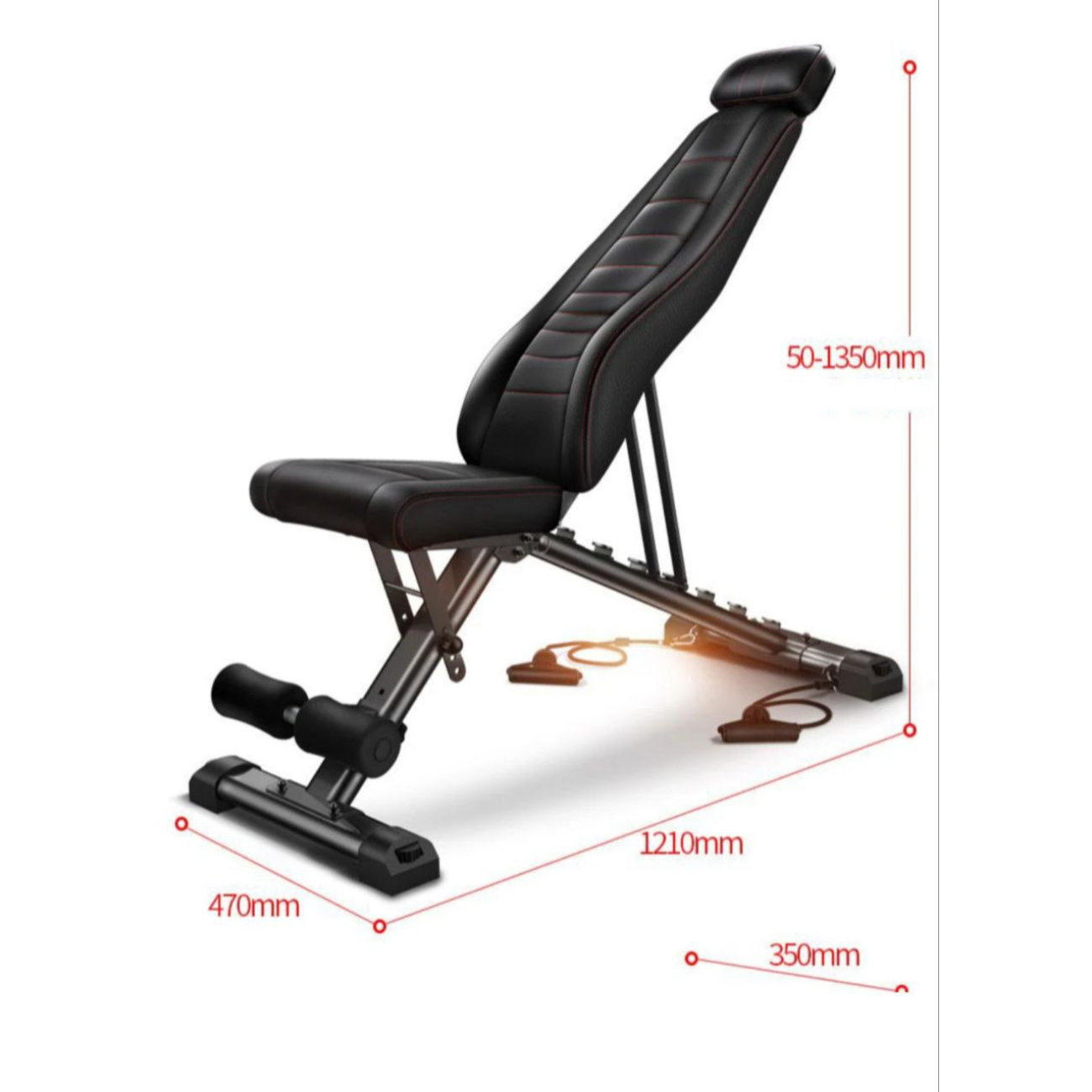 Banco De Ejercicios Premium Ajustable Plegable 300 Kg