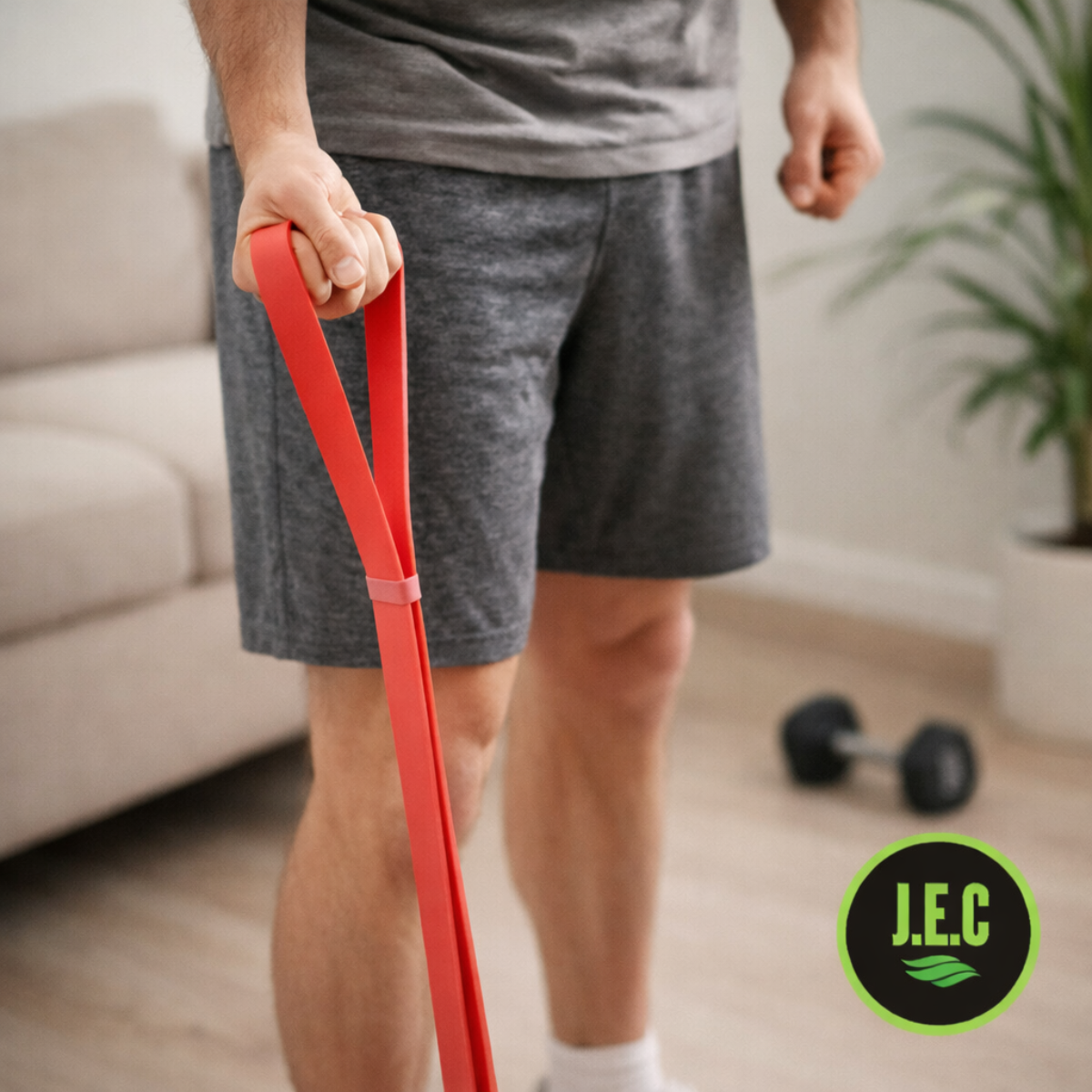 Banda Elástica de Resistencia Loop Roja 35lb Fitness