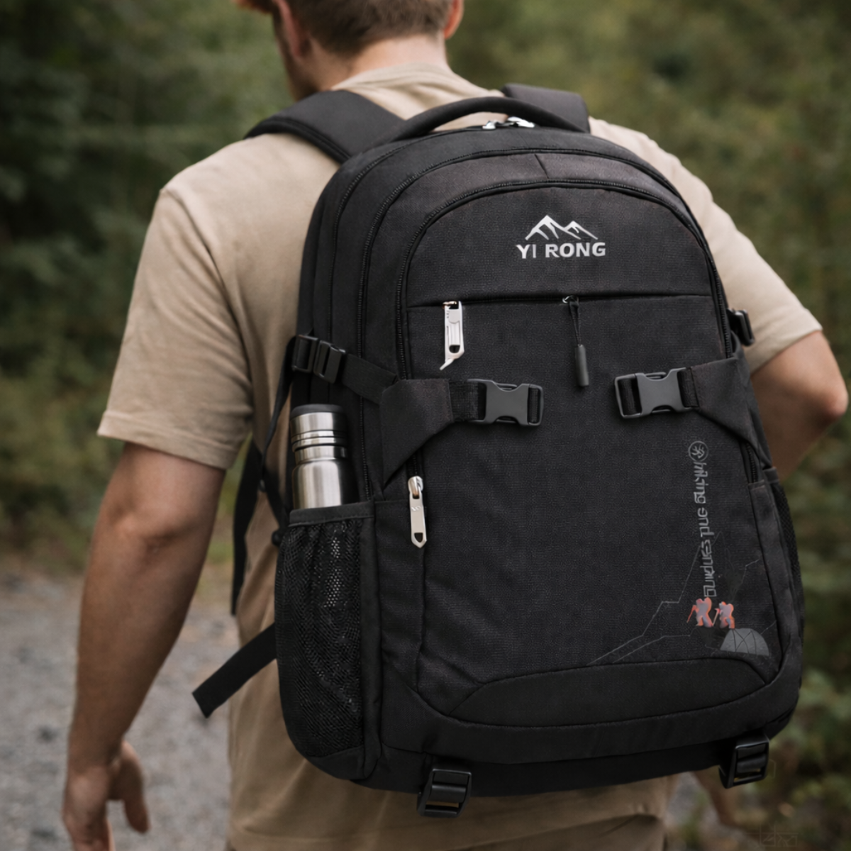 Mochila Grande Trekking Viaje 55cm Multicompartimentos