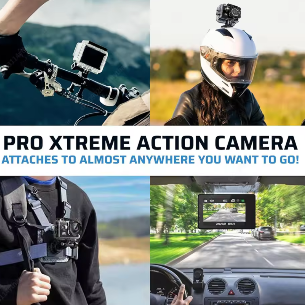 Cámara Deportiva 4k Wi-fi Sumergible 30mts Ultra Hd