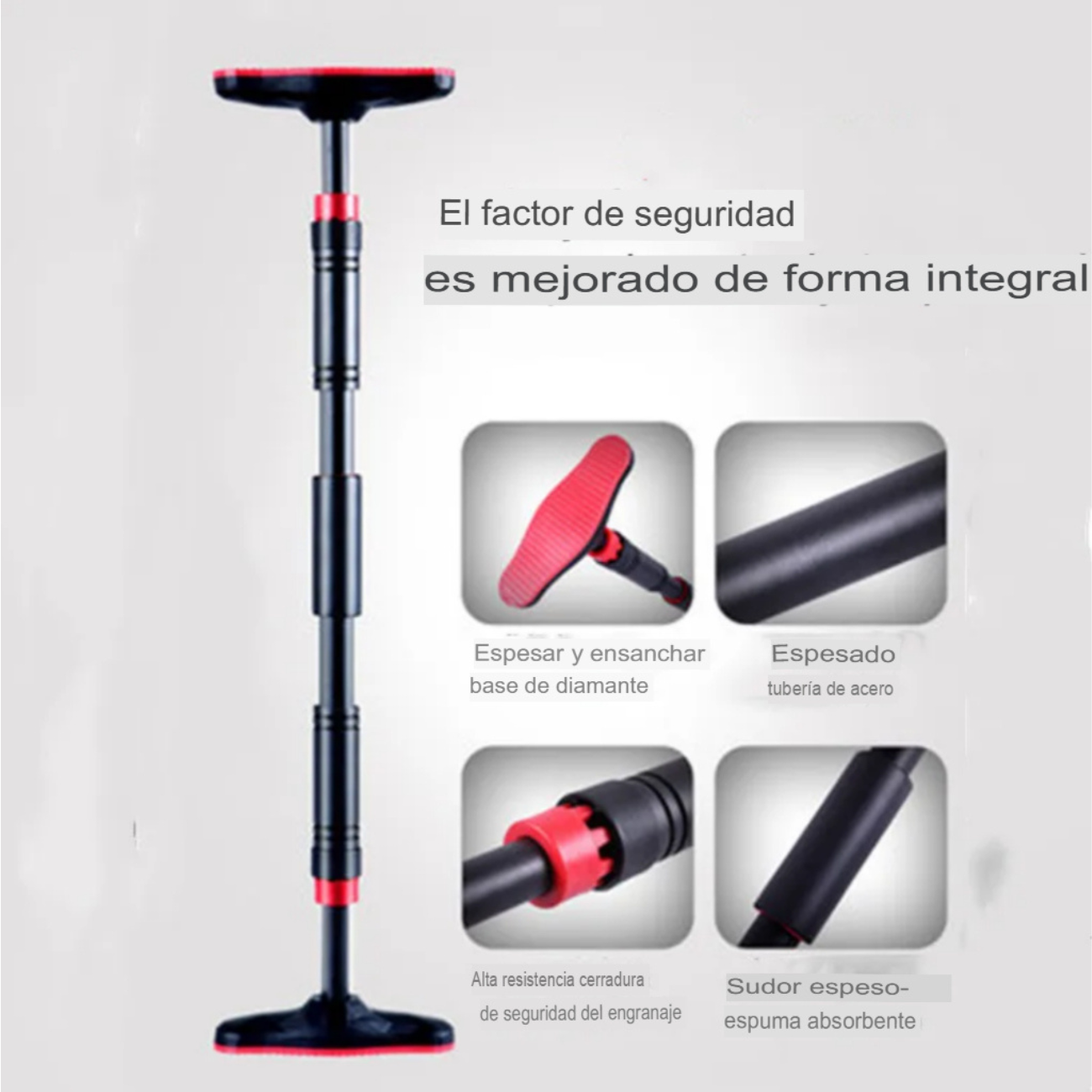 Barra de Dominadas Horizontal Ajustable Para Marcos de Puerta