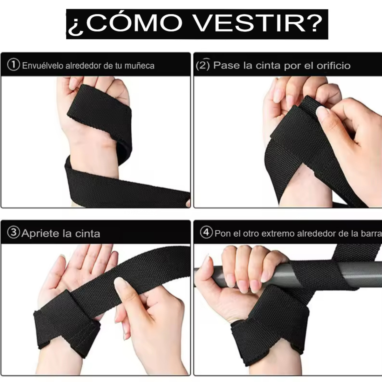 Lifting straps correas de muñeca gimnasio crossfit pesas