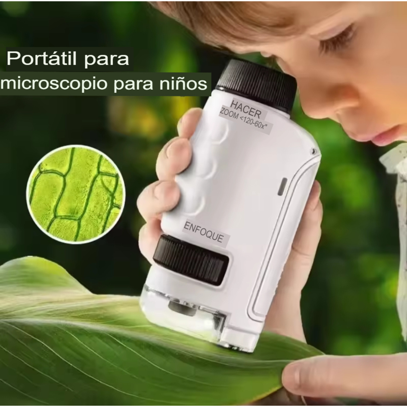 Microscopio Portátil Educativo 60x120x Con Accesorios