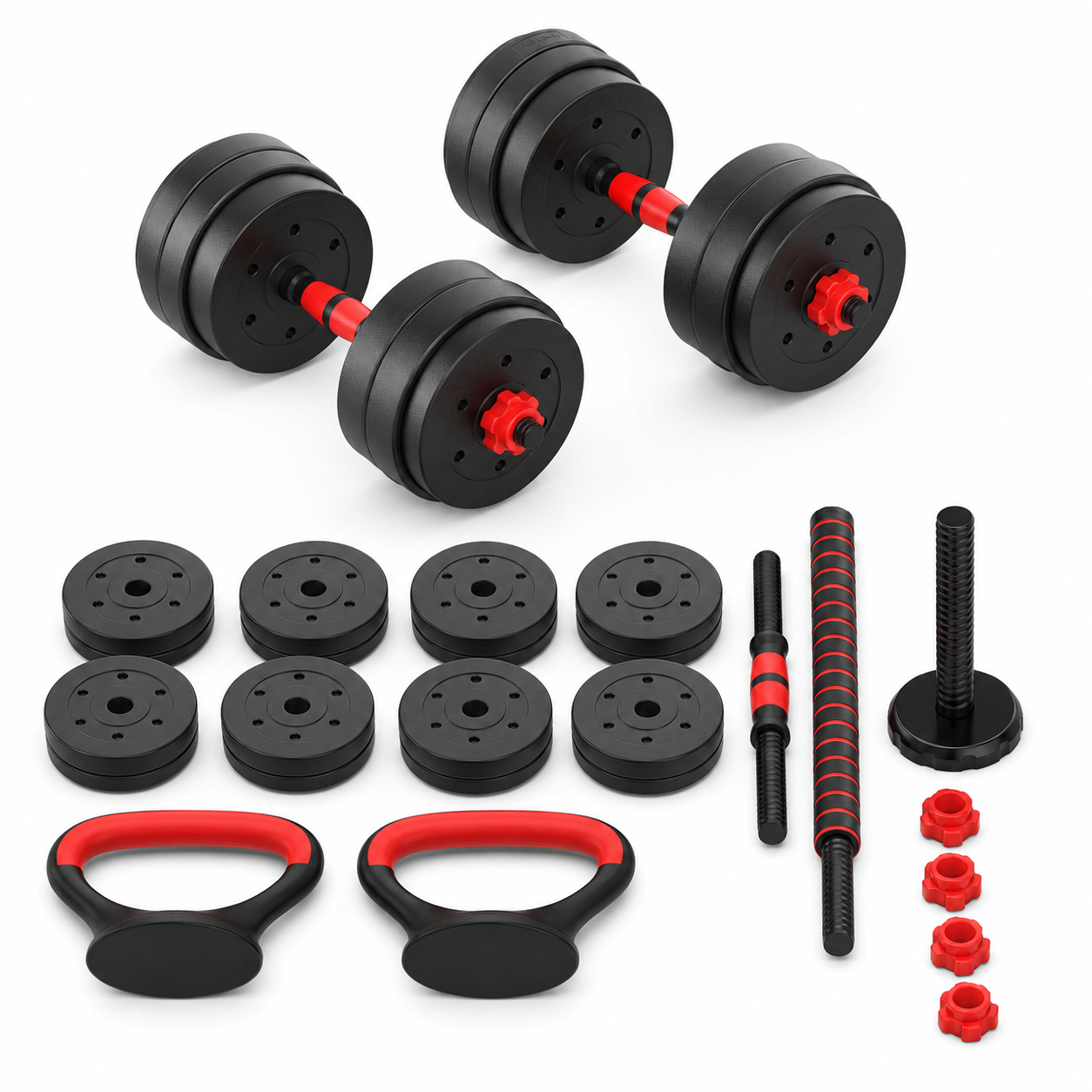 Set de Mancuernas Ajustables 20 Kg 3 en 1 para Casa