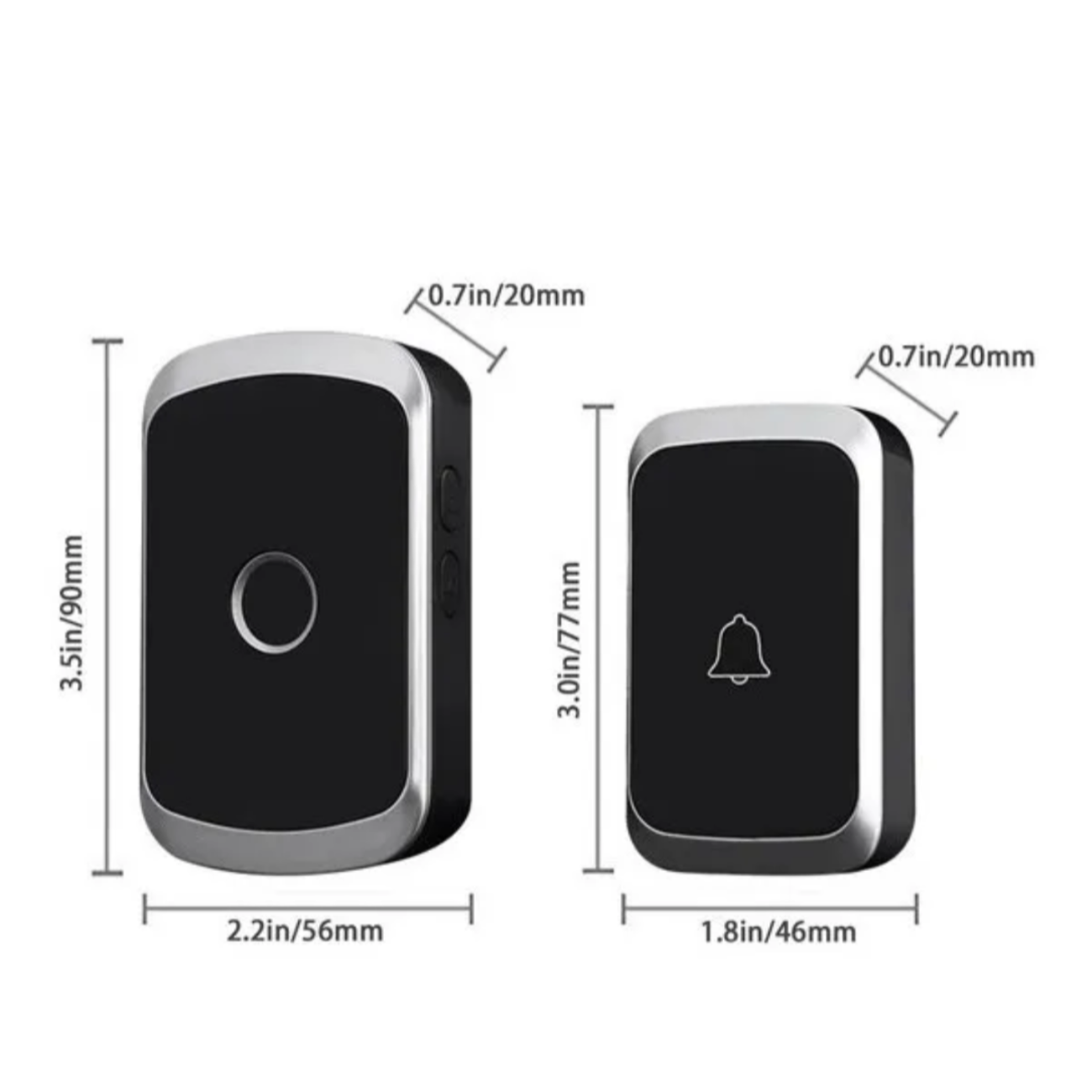 Timbre Inalámbrico 100m Alcance Impermeable Y Potente