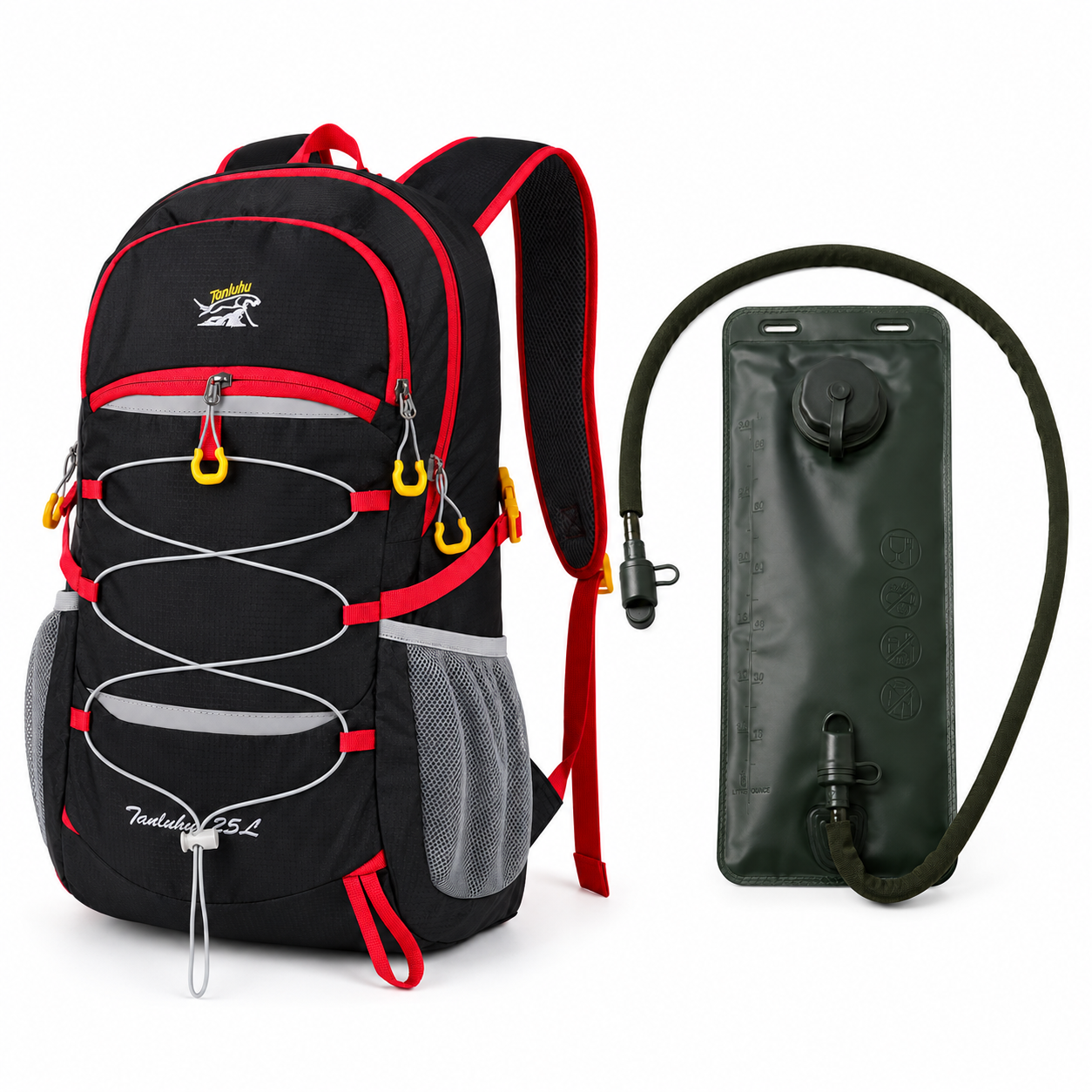 Kit Mochila Trekking 25L + Bolsa Hidratación 3L