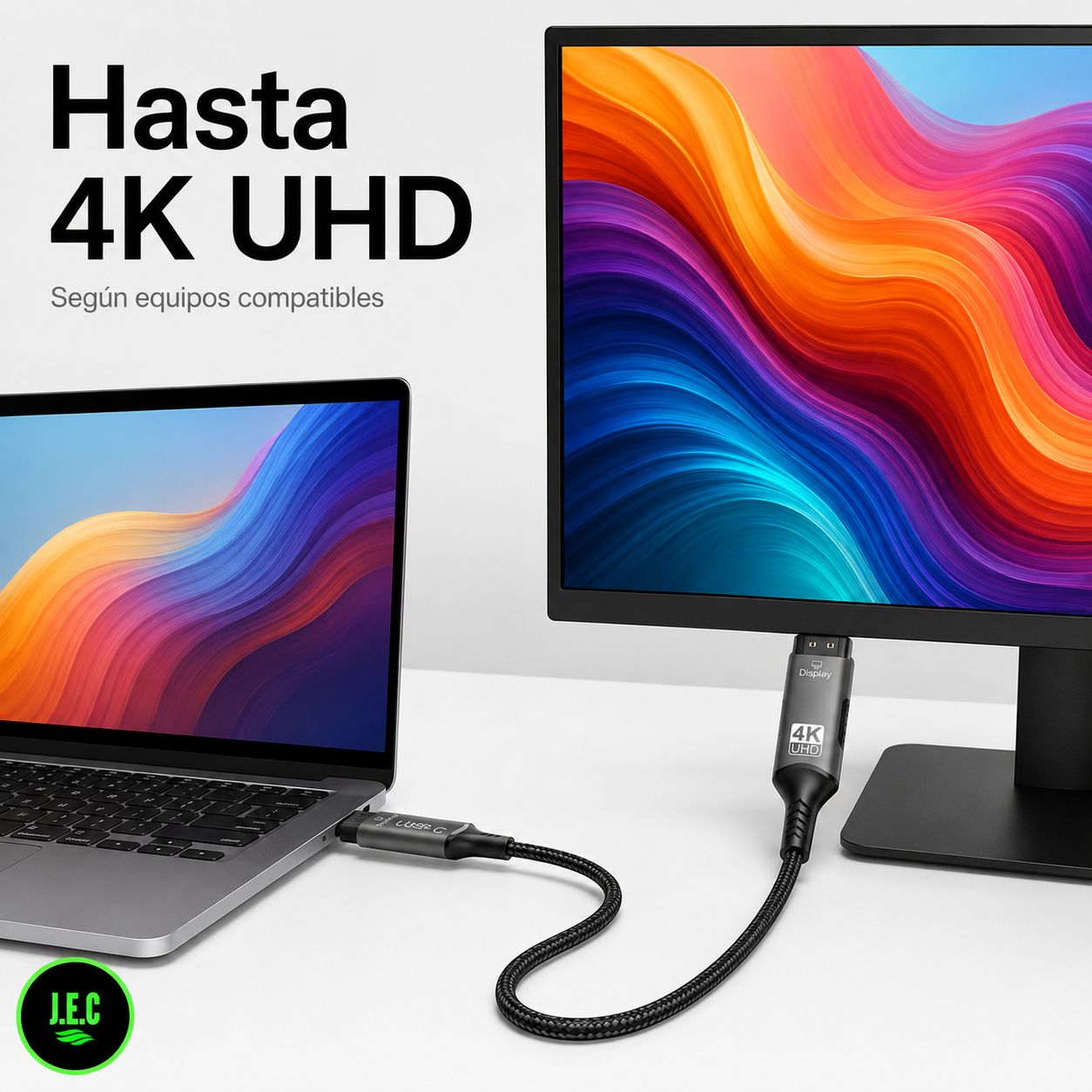 Cable Adaptador Tipo C A Hdmi Ultra Hd 4k De 2 Metros
