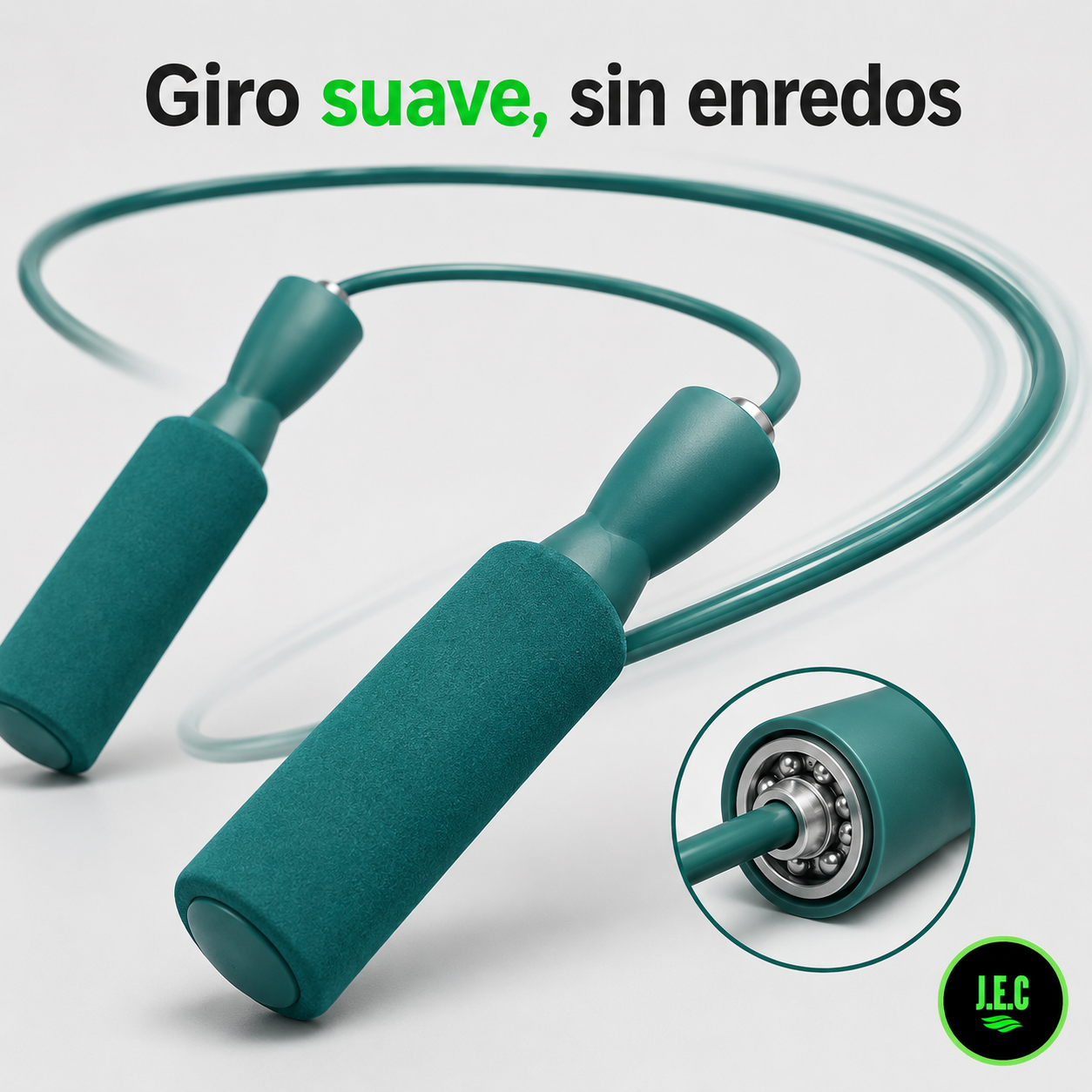 Cuerda para Saltar Fitness Ajustable con Doble Rodamiento