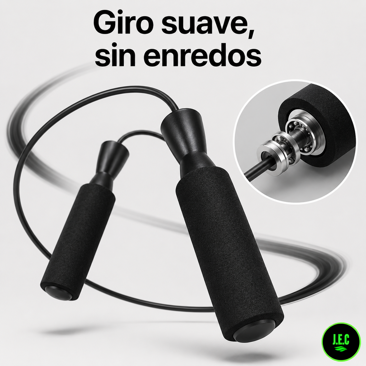 Cuerda para Saltar Fitness Ajustable con Doble Rodamiento