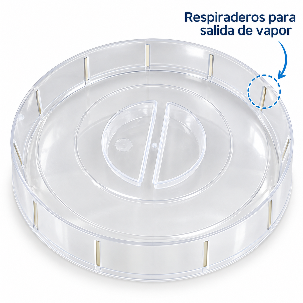 Tapa Microondas Antisalpicaduras Ventilada Transparente