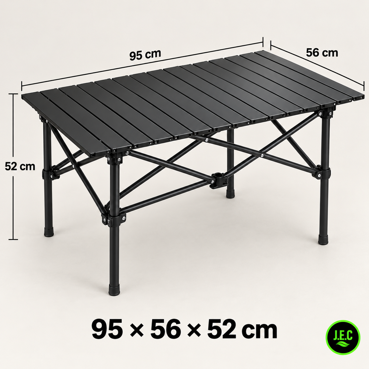 Mesa Plegable Camping Grande 95x56x52 cm Enrollable