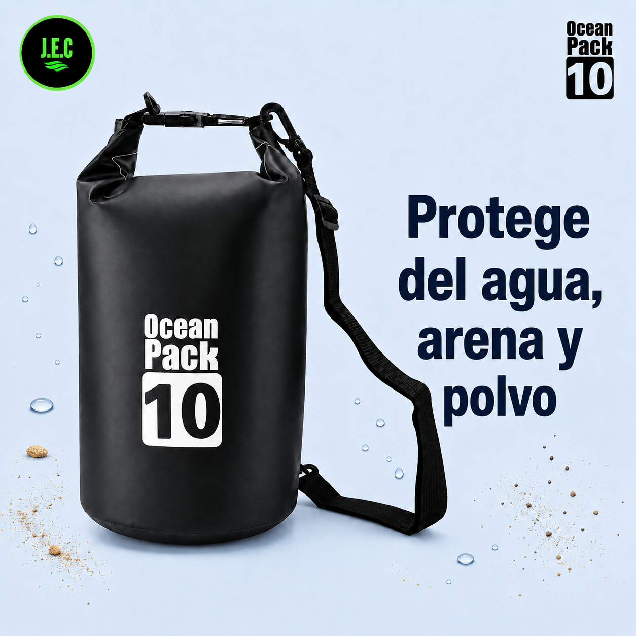 Bolsa Seca Ocean Pack 10 Litros Impermeable con Correa