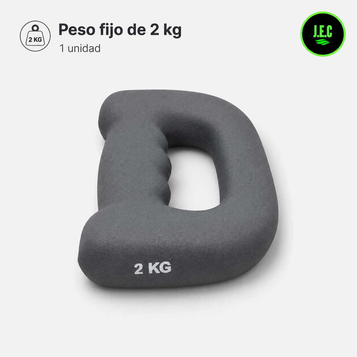 Mancuerna Ergonómica de 2 kg con Agarre Integrado