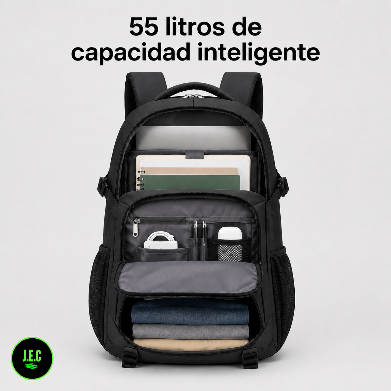 Mochila Outdoor 55L Impermeable para Viaje y Trekking