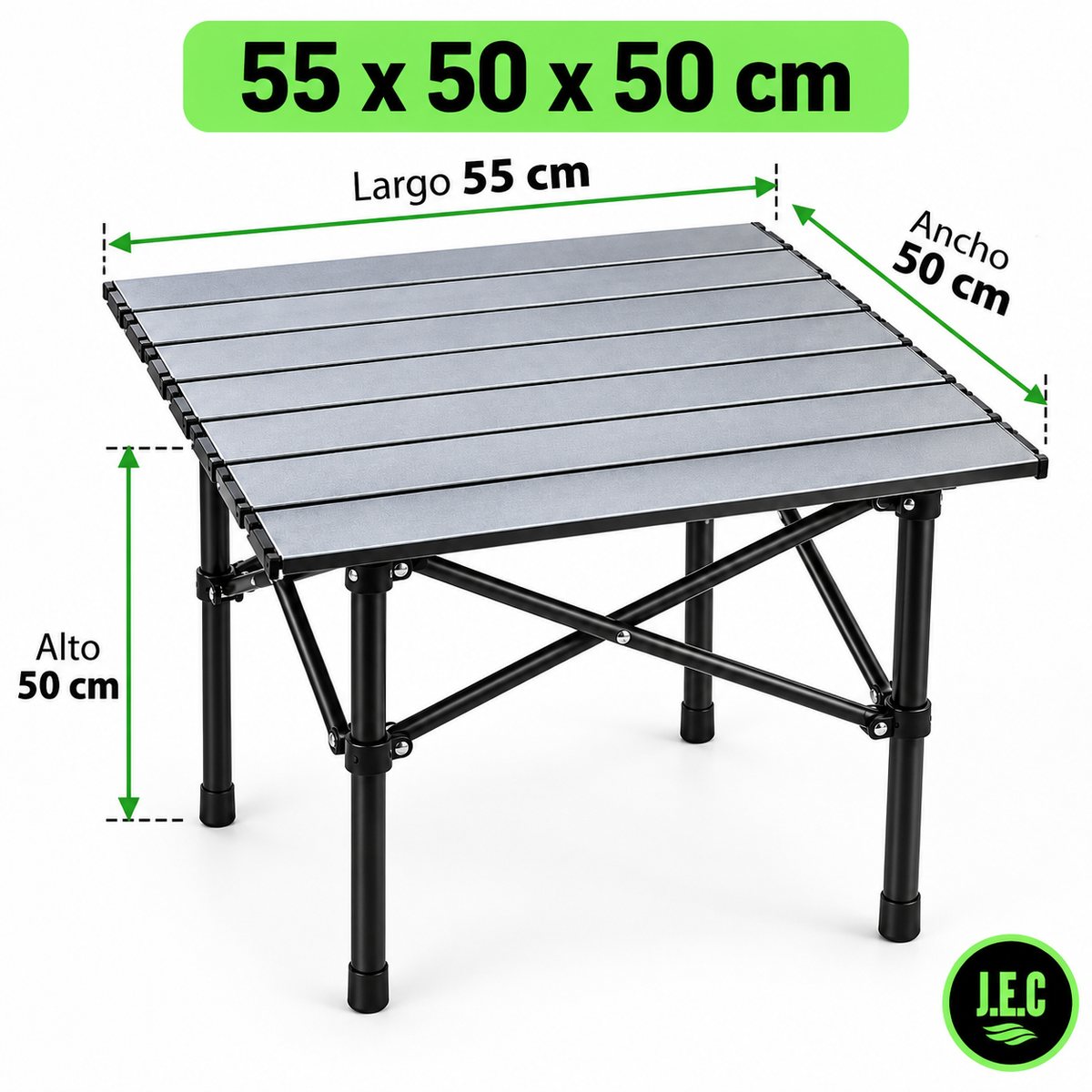 Mesa Camping Plegable Aluminio Enrollable