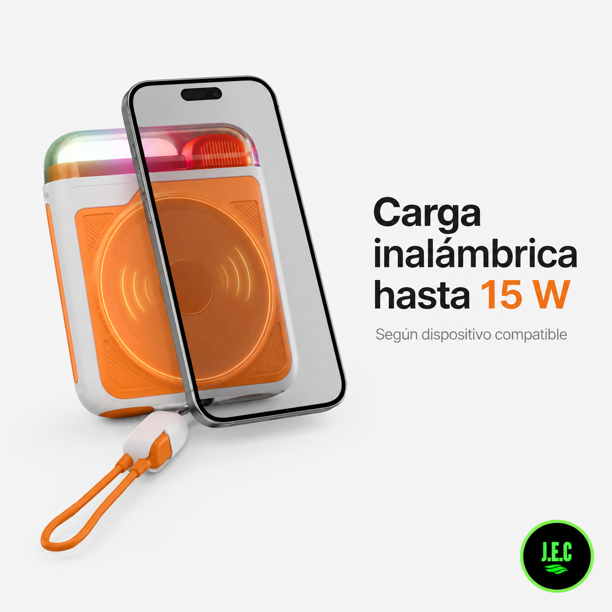 Batería Magnética Carga Rápida 22,5w  Pantalla Digital
