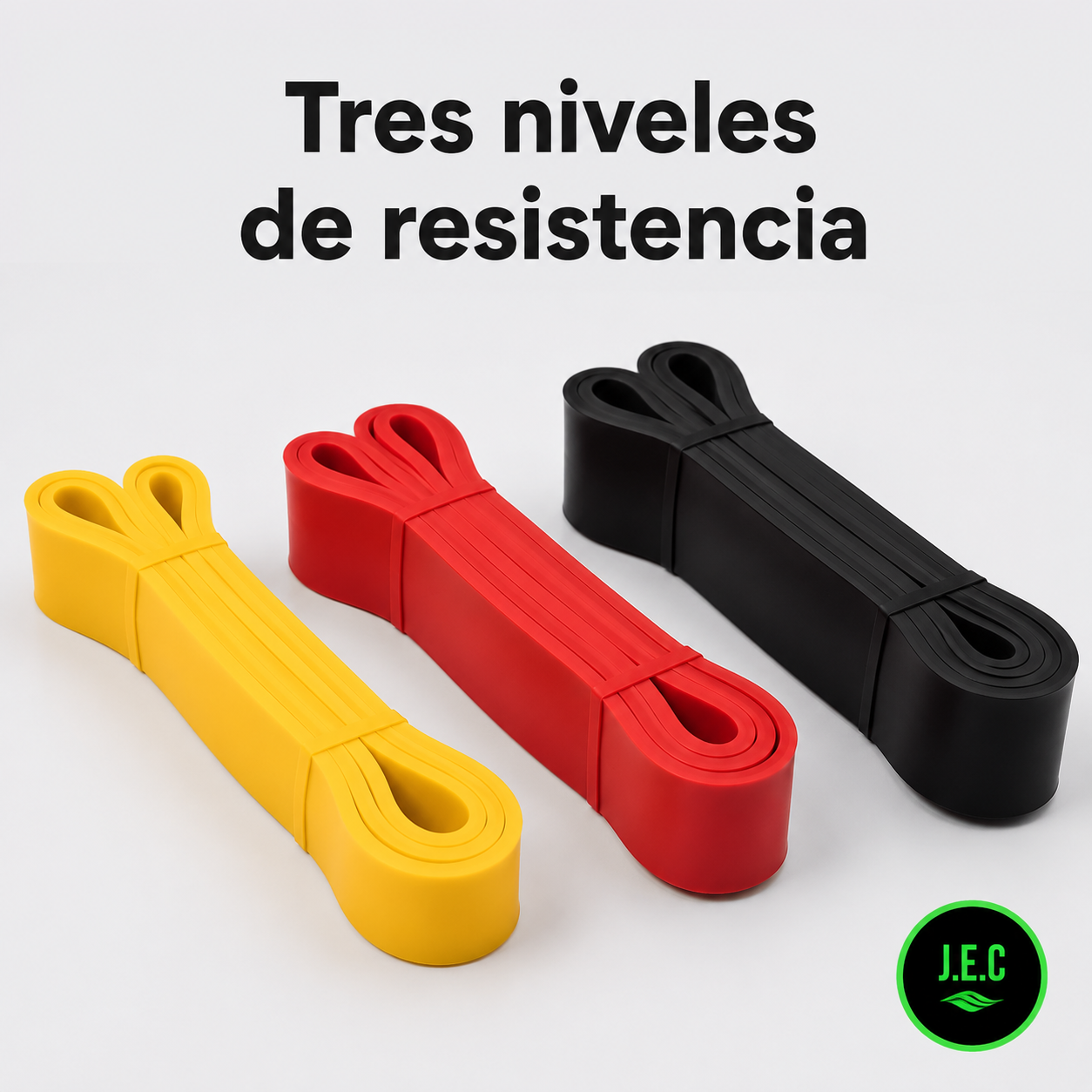 Banda Elástica de Resistencia Amarilla 20lb Fitness J.E.C