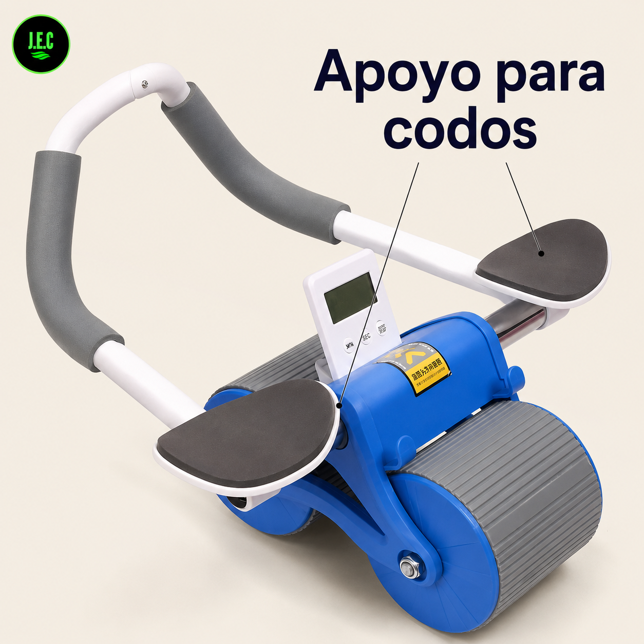 Rueda Abdominal  Doble Con Soporte De Codo Doble + Alfombra
