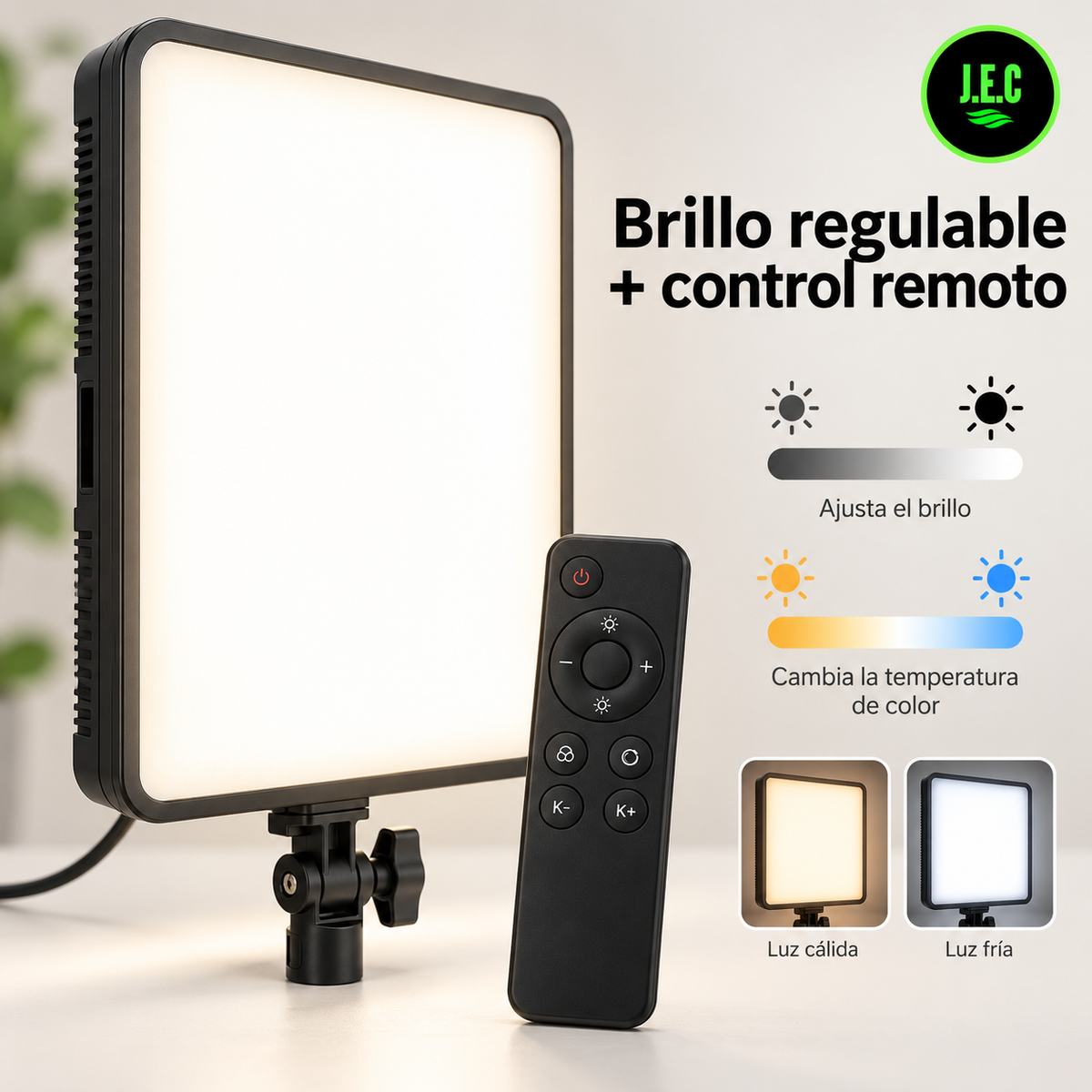 Panel de iluminación LED para fotografía y video