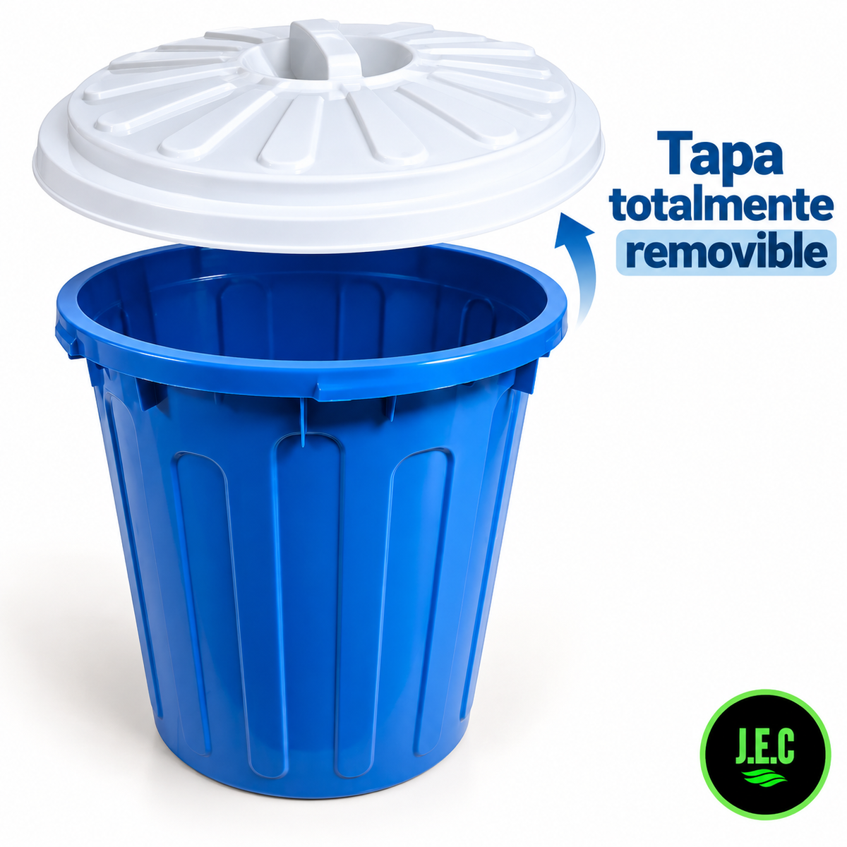 Basurero Plástico Redondo con Tapa 20 L