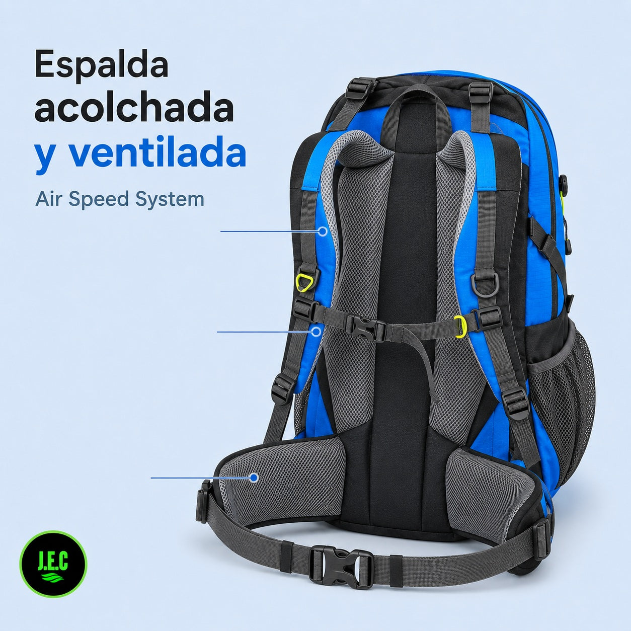 Mochila Trekking Adventure 40L Con Ajuste al Cuerpo