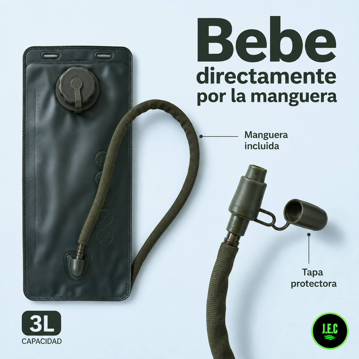 Bolsa de Hidratación 3L con Manguera