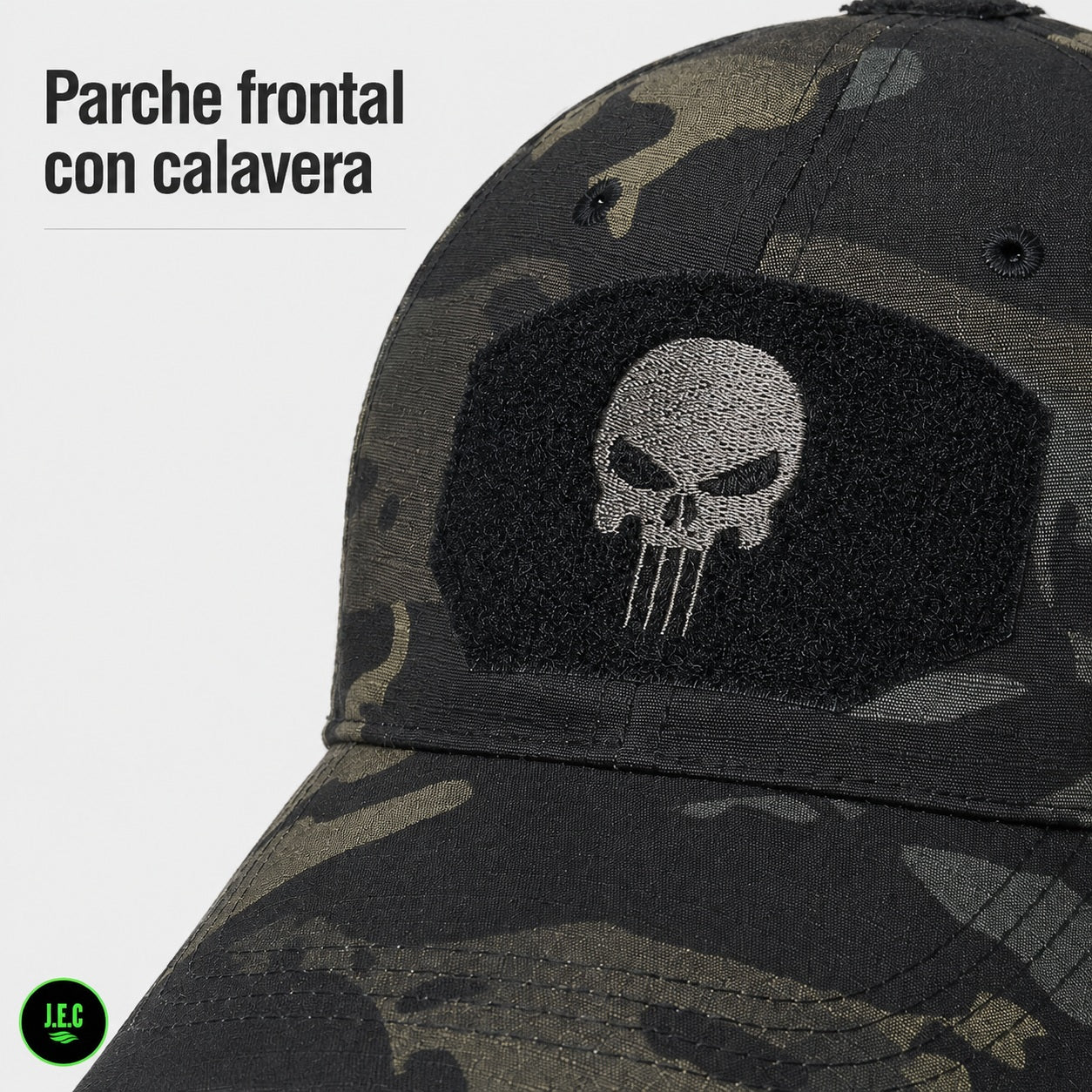 Jockey Táctico o Camuflaje con Malla y Ajustable Unisex