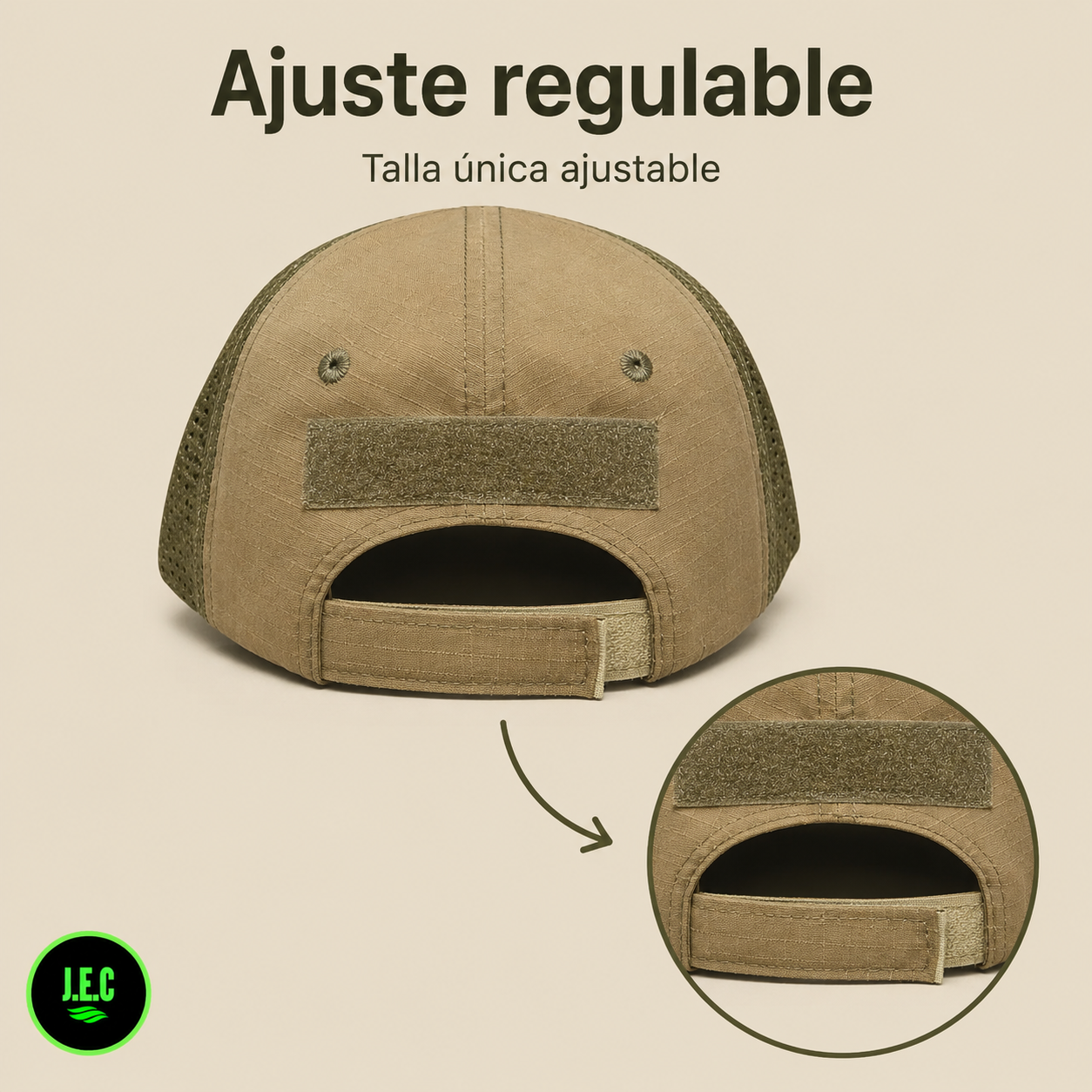 Jockey Táctico o Camuflaje con Malla y Ajustable Unisex