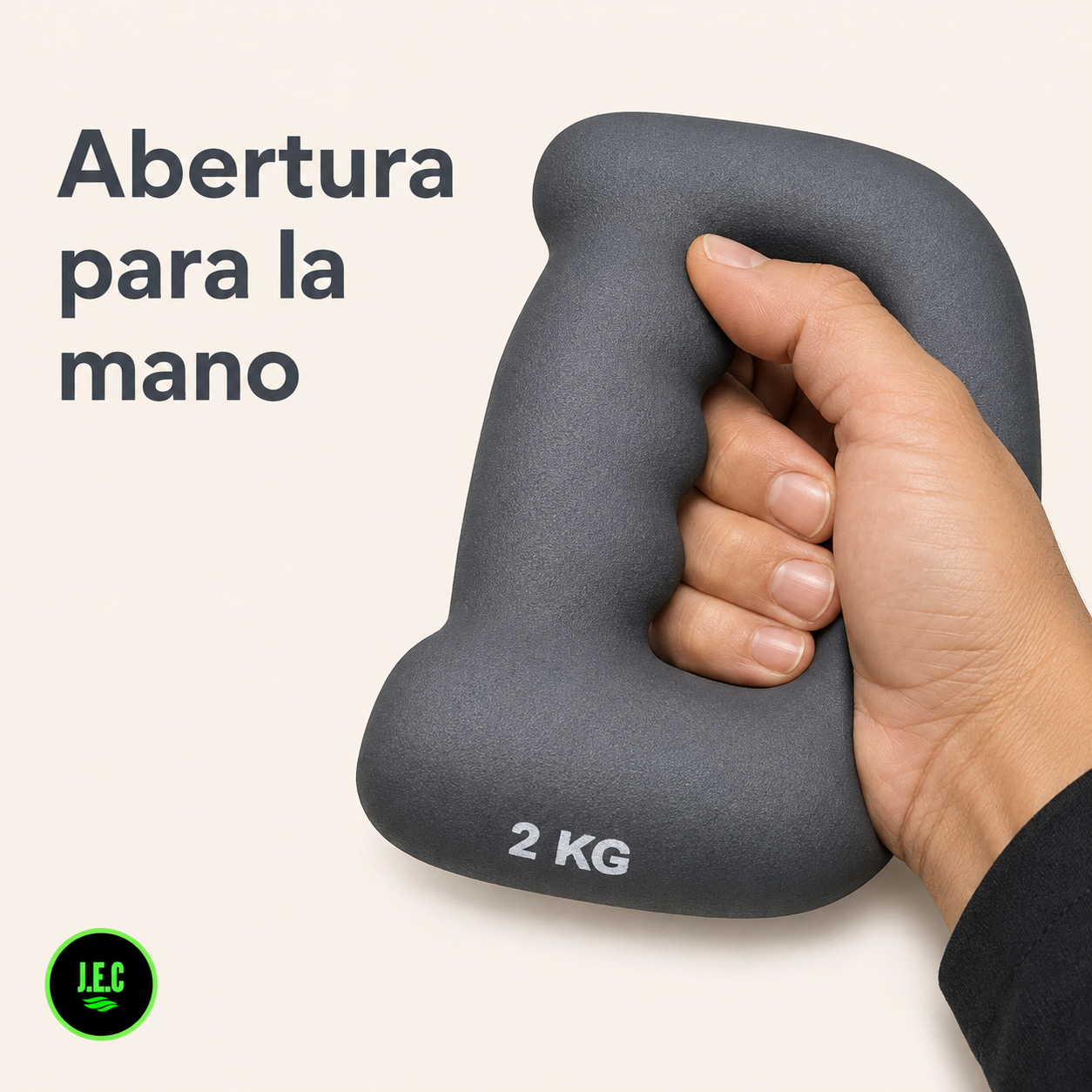 Mancuerna Ergonómica de 2 kg con Agarre Integrado
