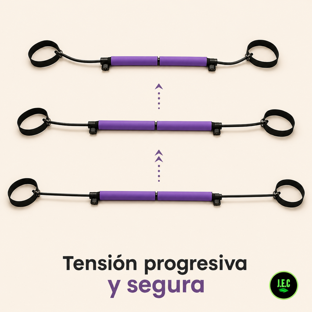 Barra de Pilates con Banda Elástica para Yoga y Fitness