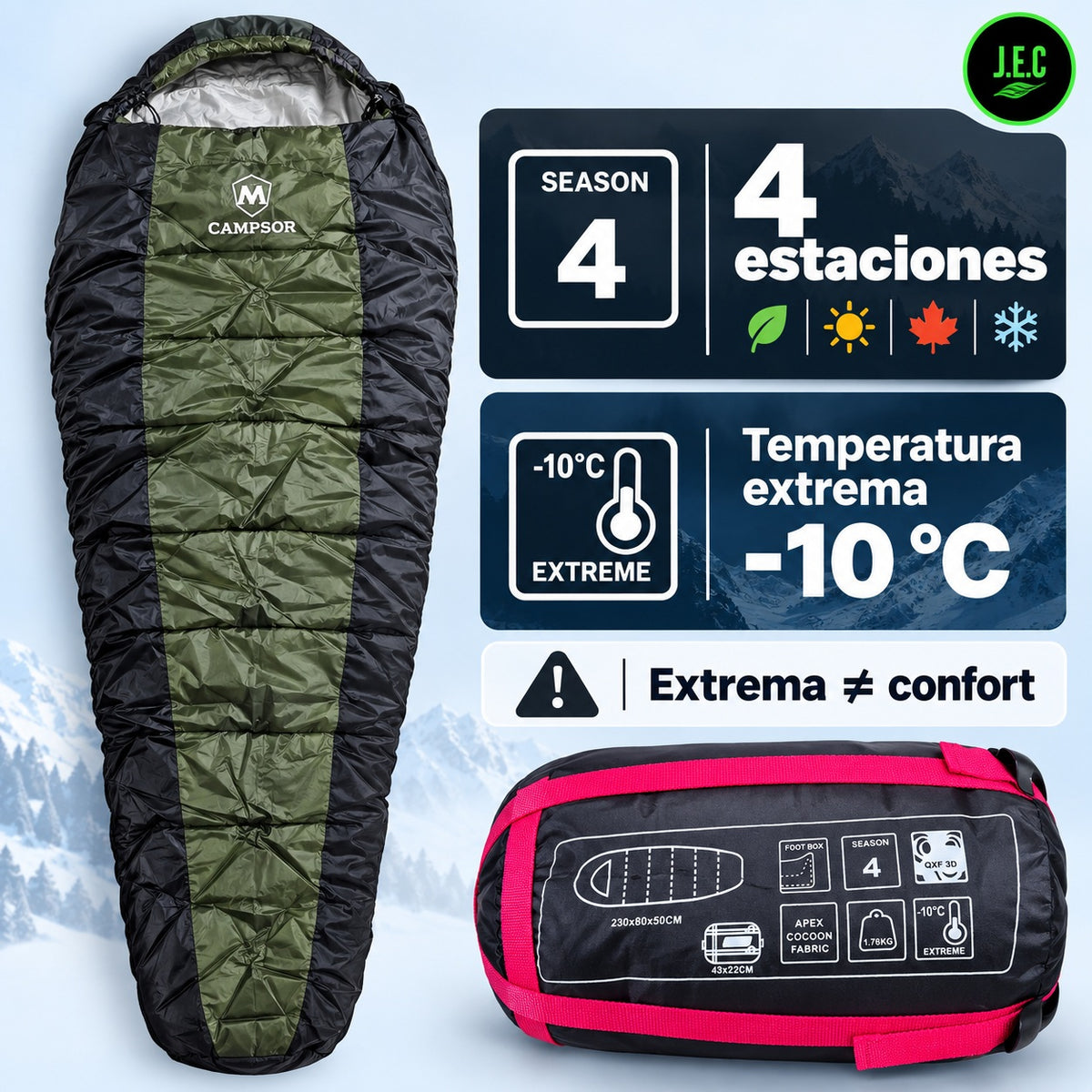 Saco Dormir Campsor 4 Estaciones Camping Trekking