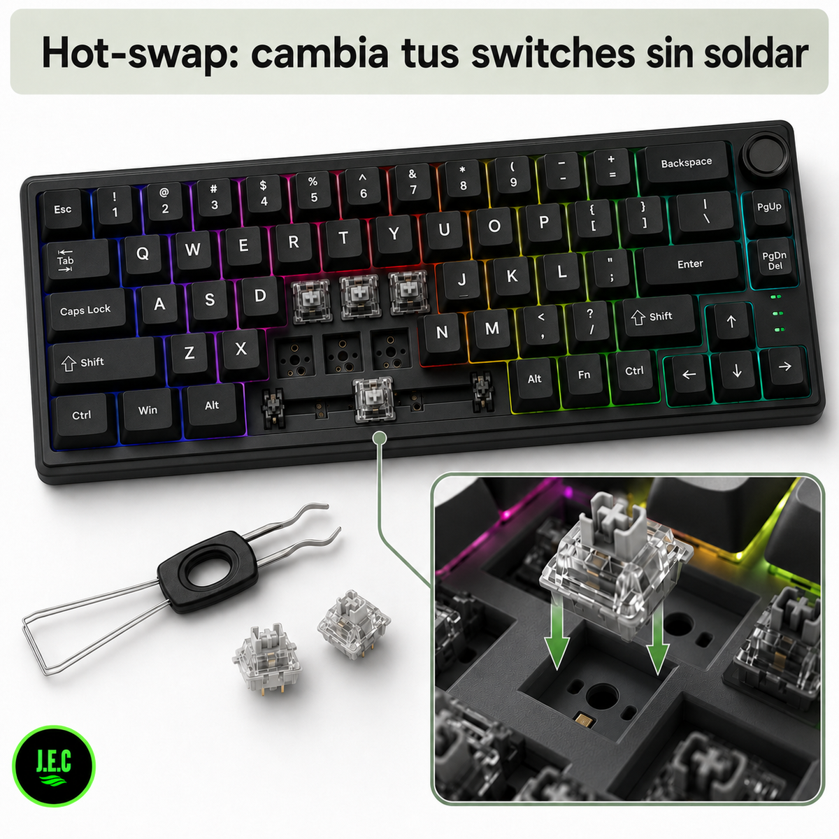Teclado Mecánico Gamer RK Royal Kludge R75 en Español