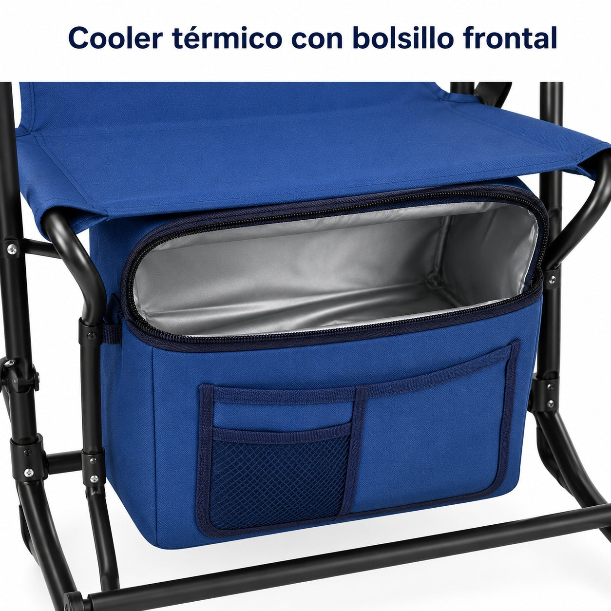Silla Plegable con Cooler Térmico para Camping y Pesca