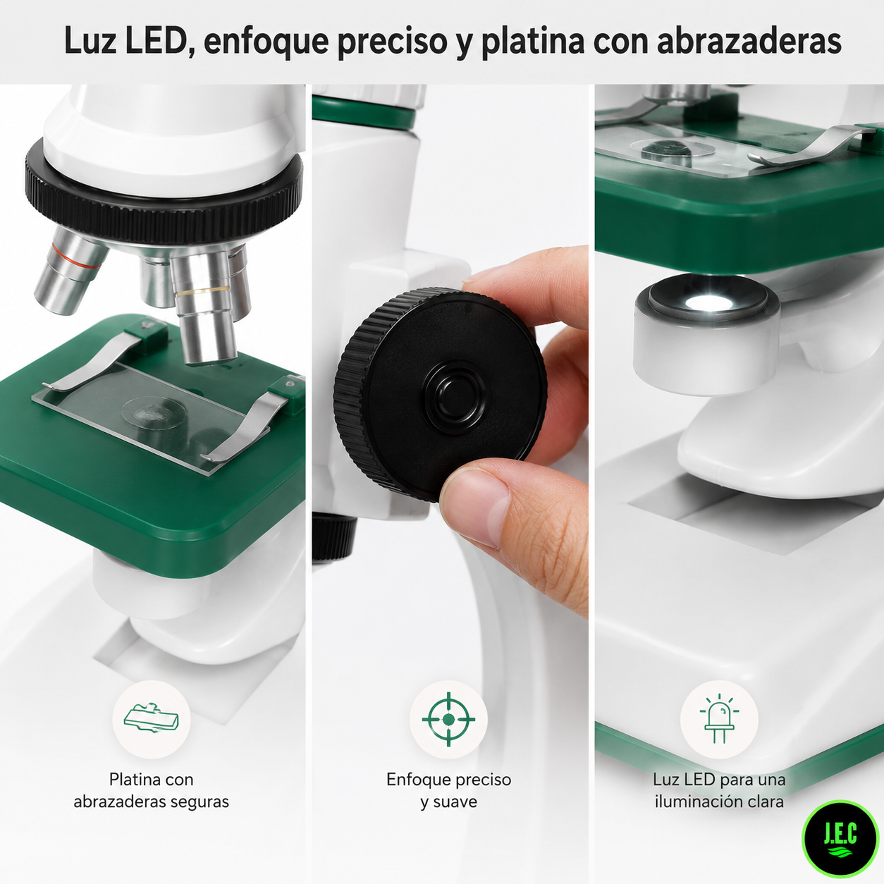 Microscopio Educativo para Niños con Luz LED y Kit completo