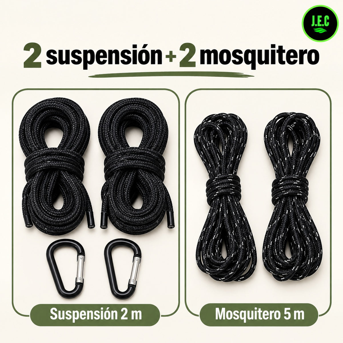 Hamaca Camping con Mosquitero 265x140 cm Nylon 210T