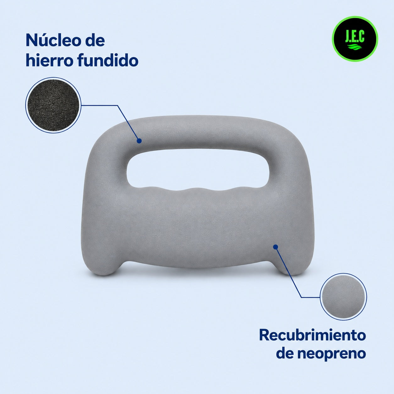 Mancuerna Ergonómica de 1 kg con Agarre Integrado