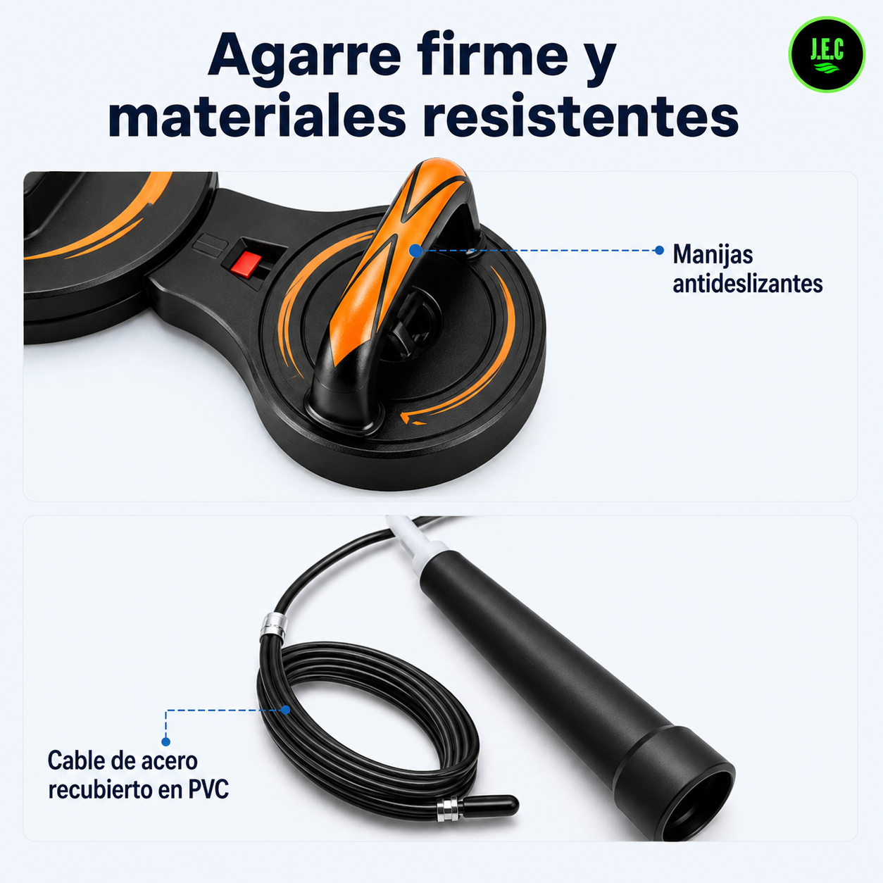 Kit Fitness Tabla Flexiones 5 En 1 + Cuerda Ajustable