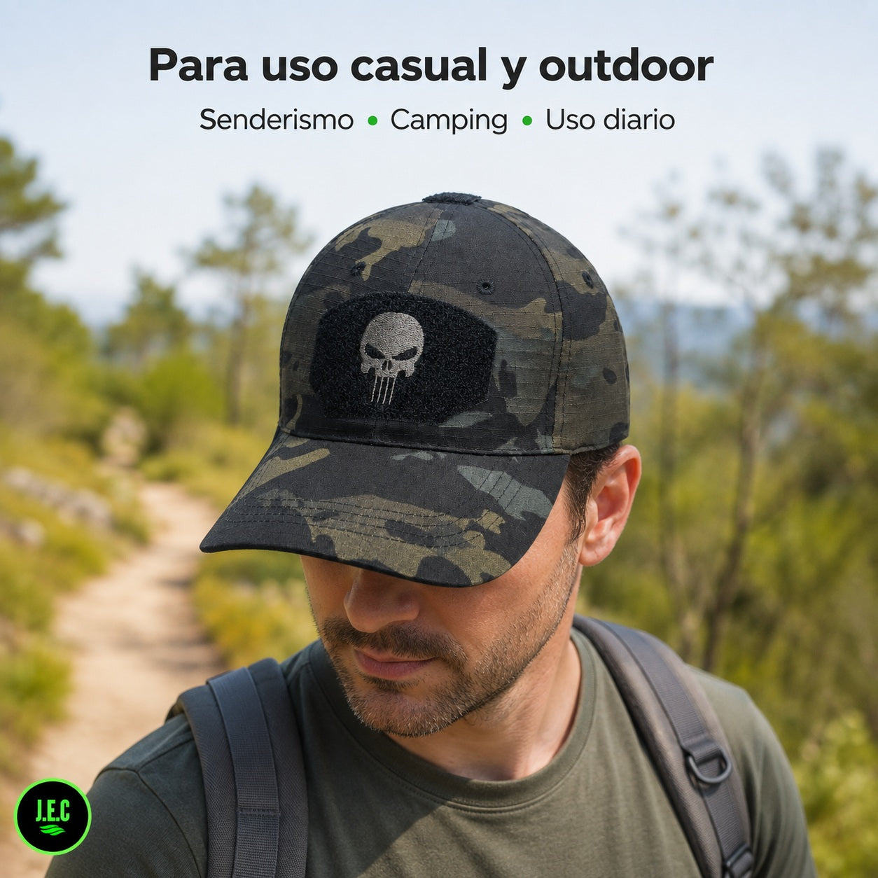 Jockey Táctico o Camuflaje con Malla y Ajustable Unisex