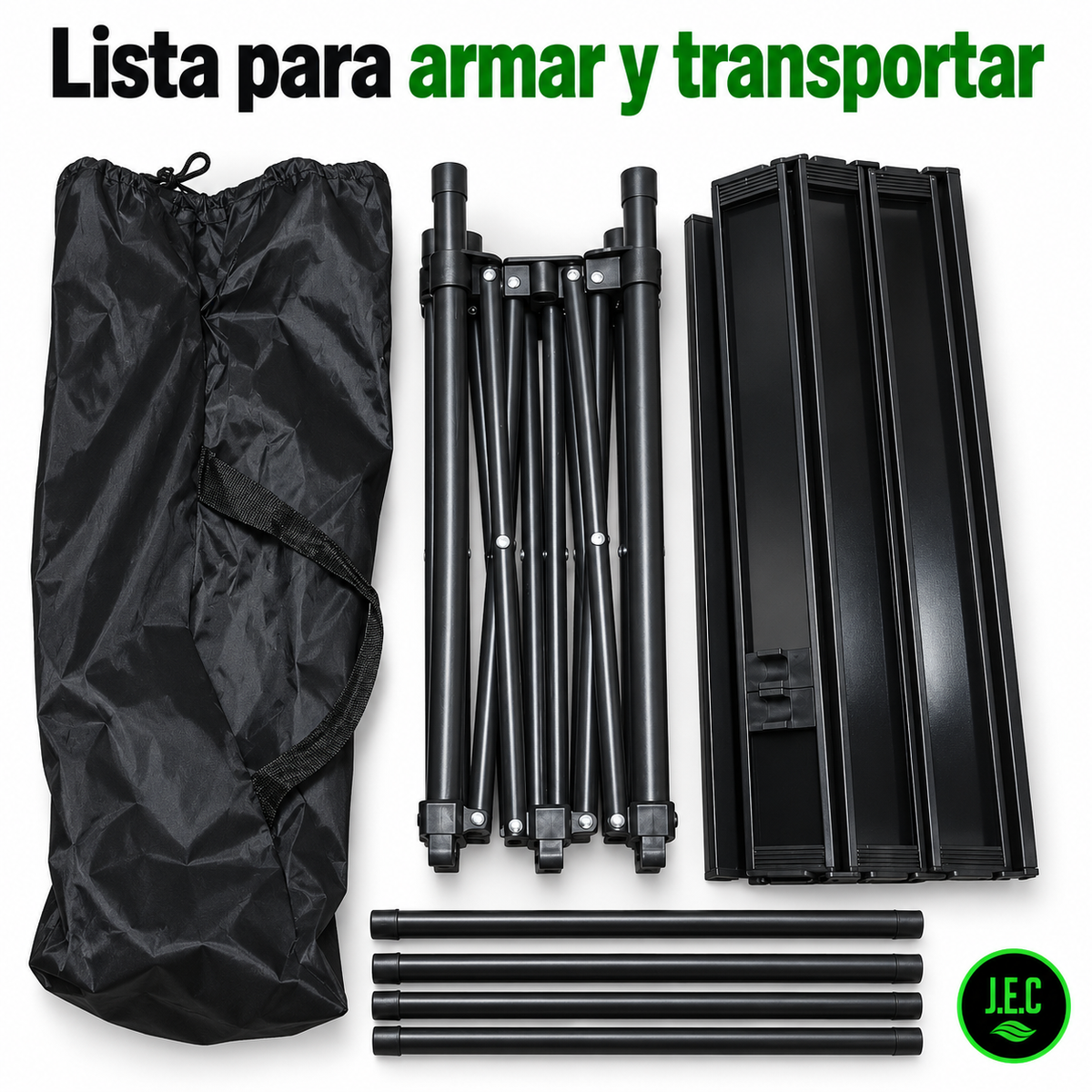 Mesa Plegable Camping  Portátil Con Bolso rectangular