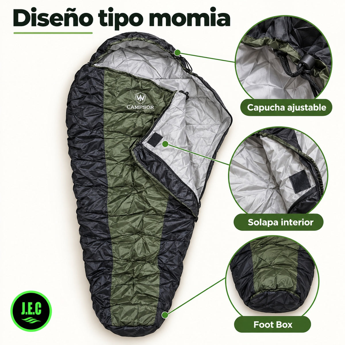 Saco Dormir Campsor 4 Estaciones Camping Trekking