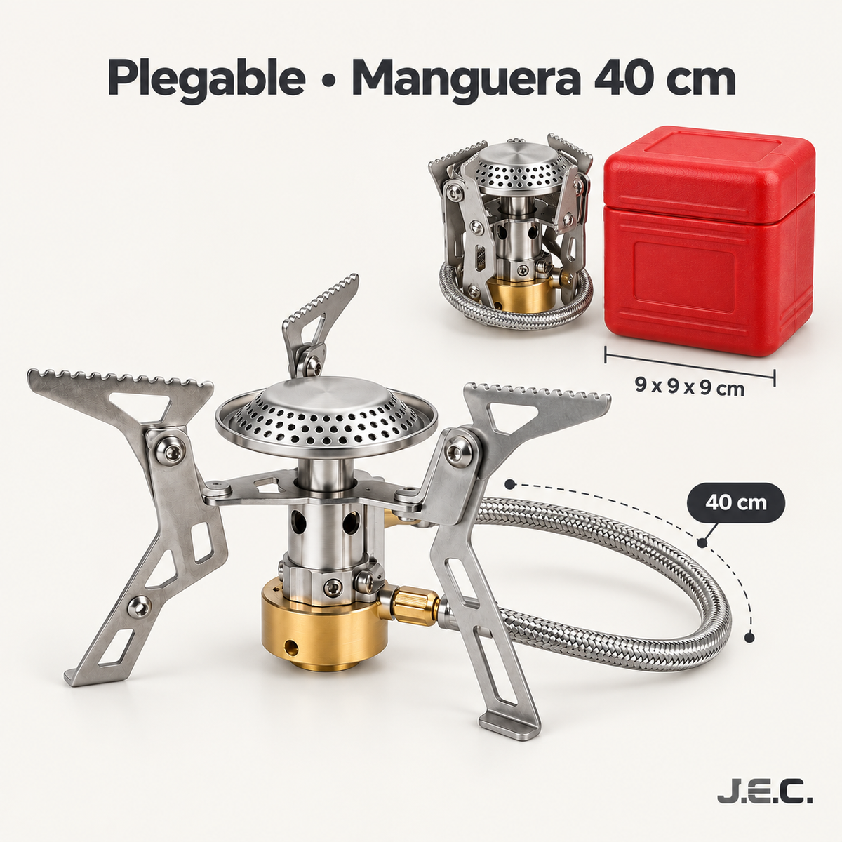 Kit Camping Cocinilla + Set Cocina 16 Piezas con Tetera