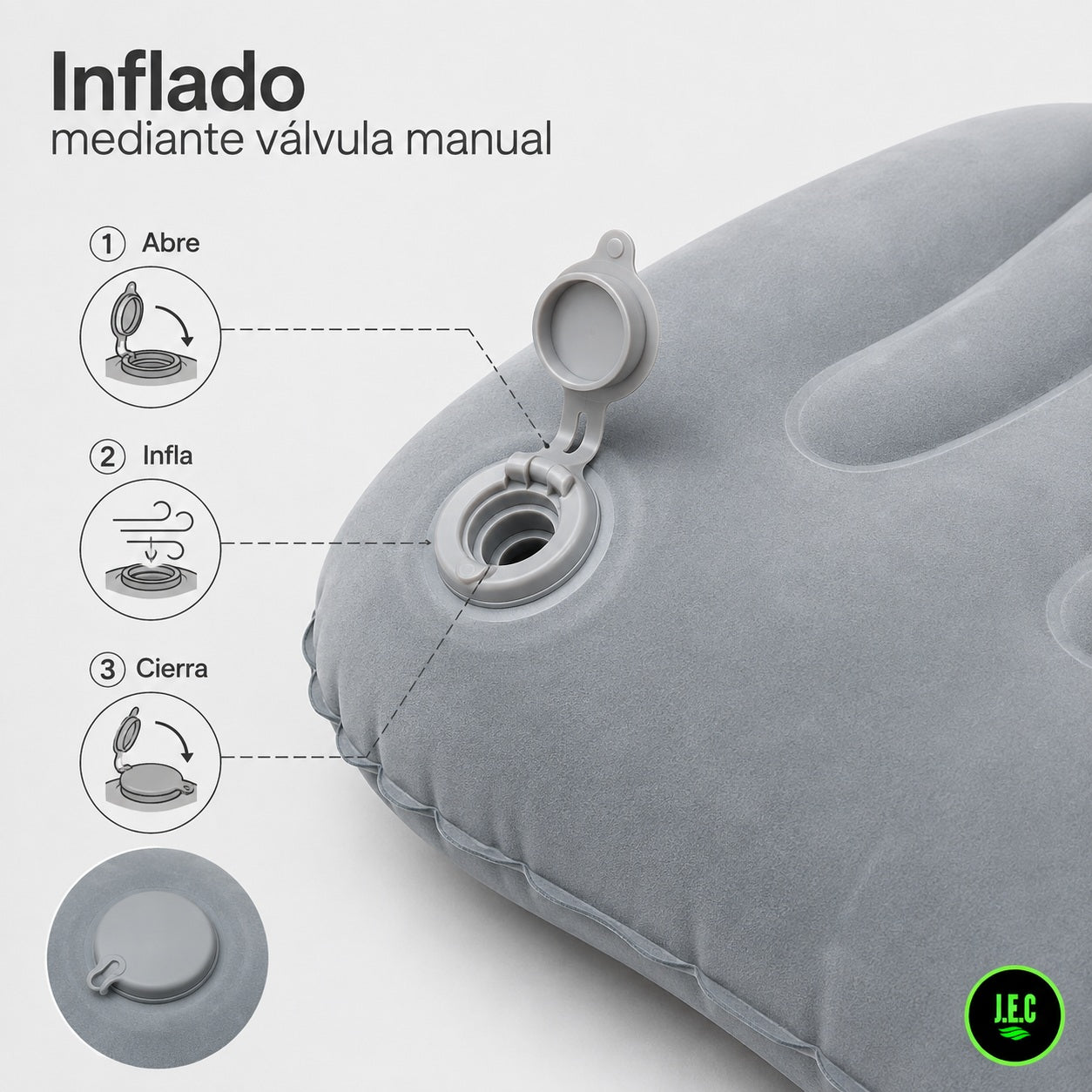 Almohada Inflable Portátil para Camping y Viajes