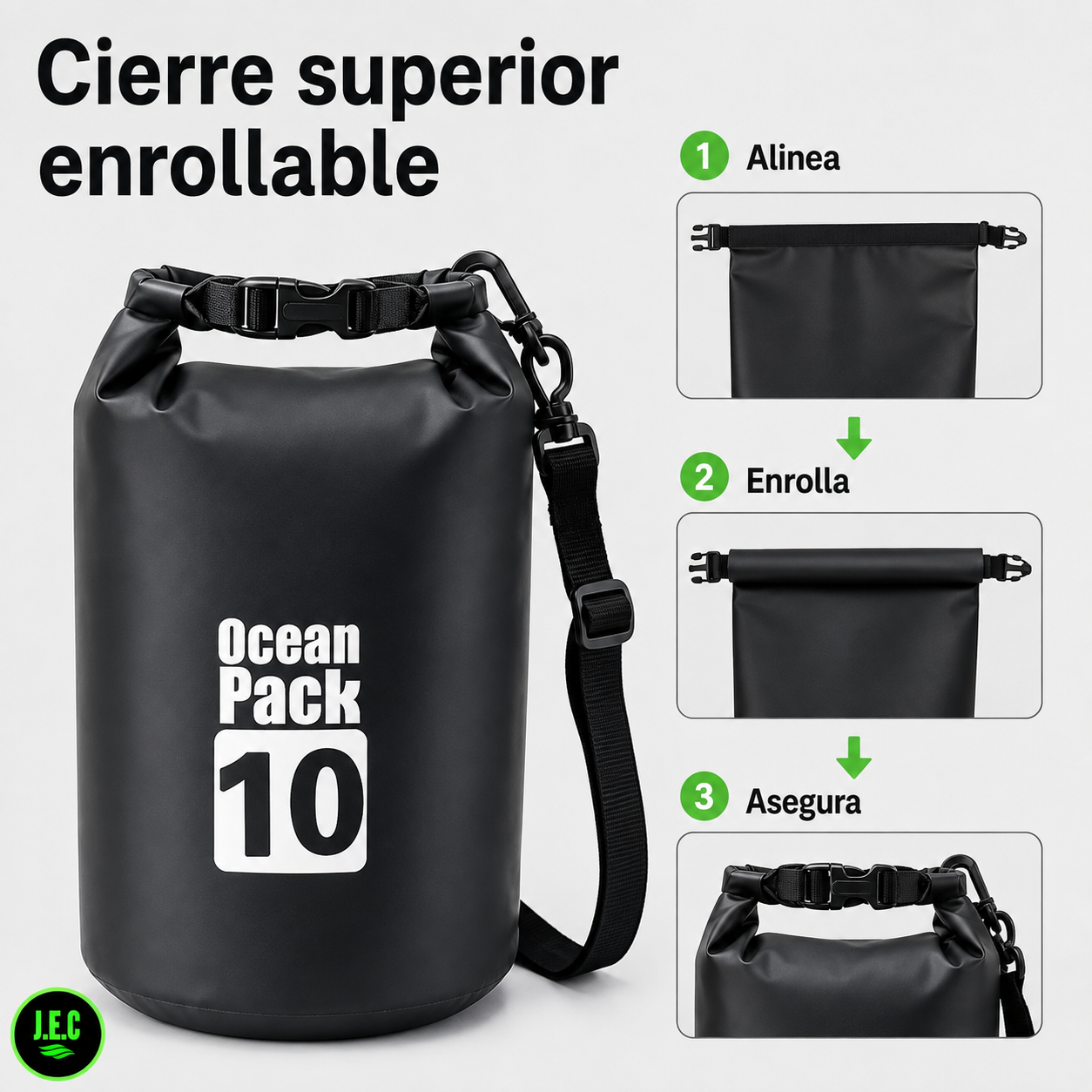 Bolsa Seca Ocean Pack 10 Litros Impermeable con Correa