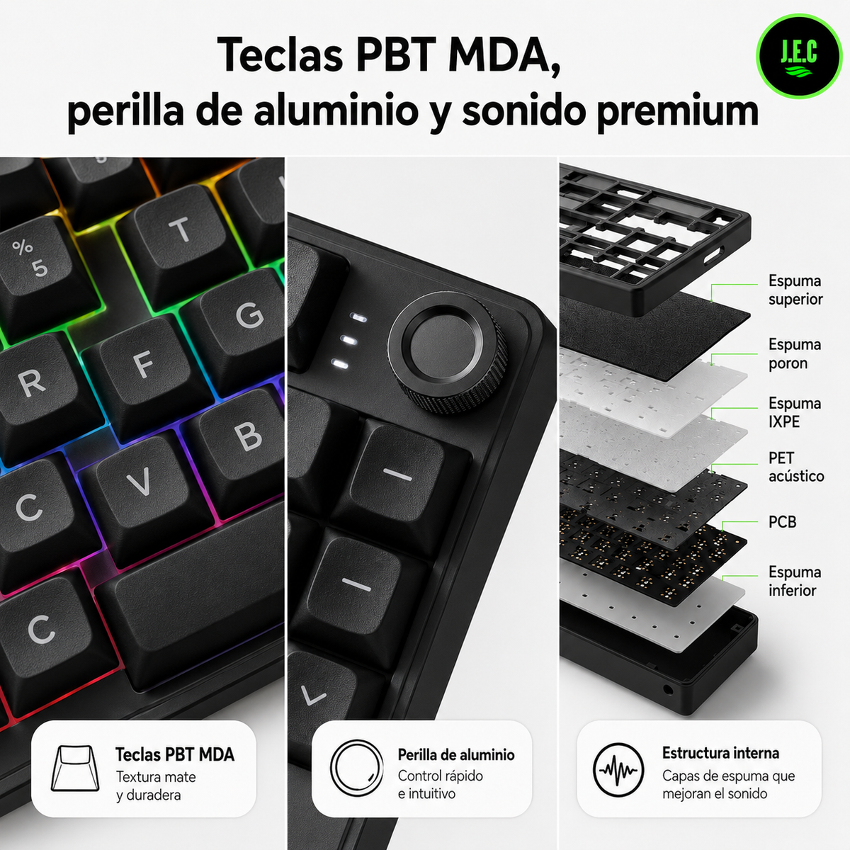 Teclado Mecánico Gamer RK Royal Kludge R75 en Español