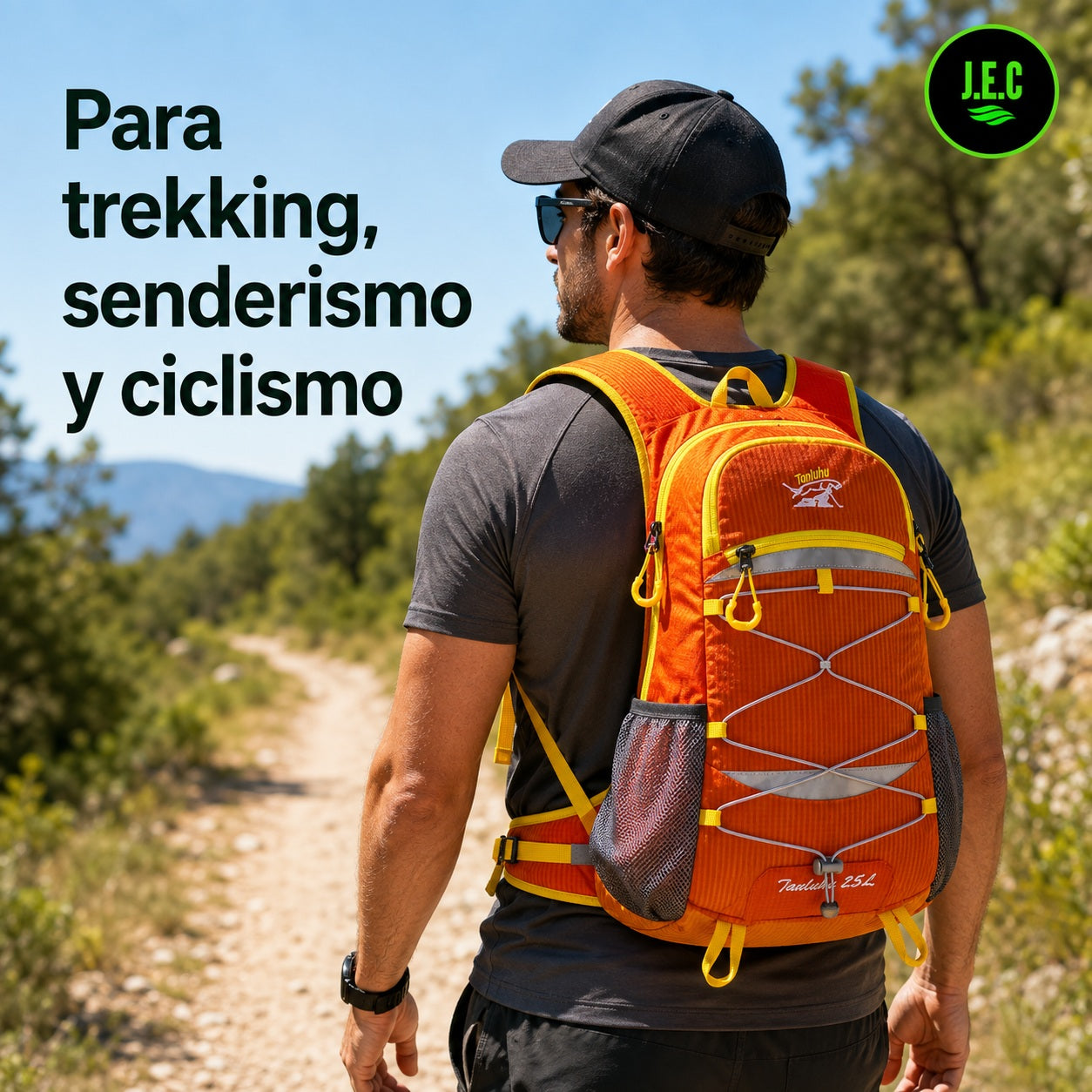 Mochila Trekking 25L Outdoor para Senderismo y Ciclismo